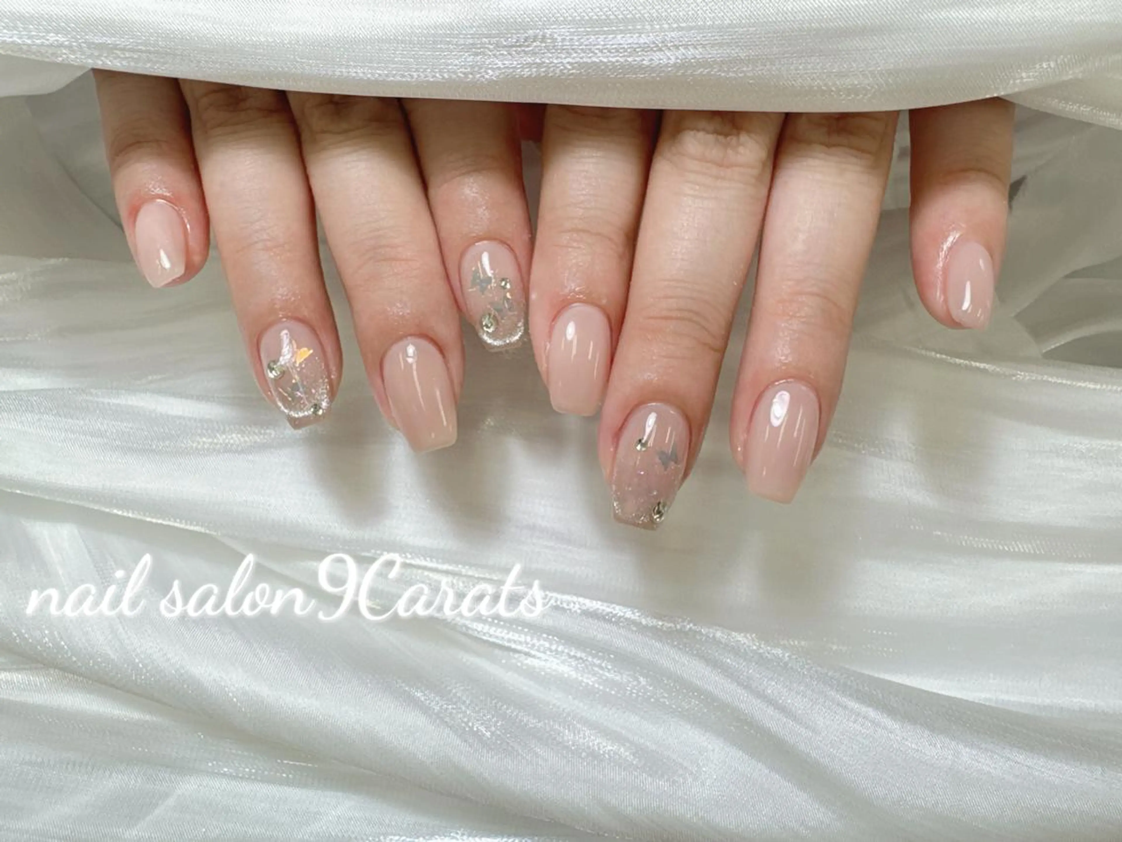 ネイル 💜ワンホンネイル ナインカラット💎のネイルデザイン