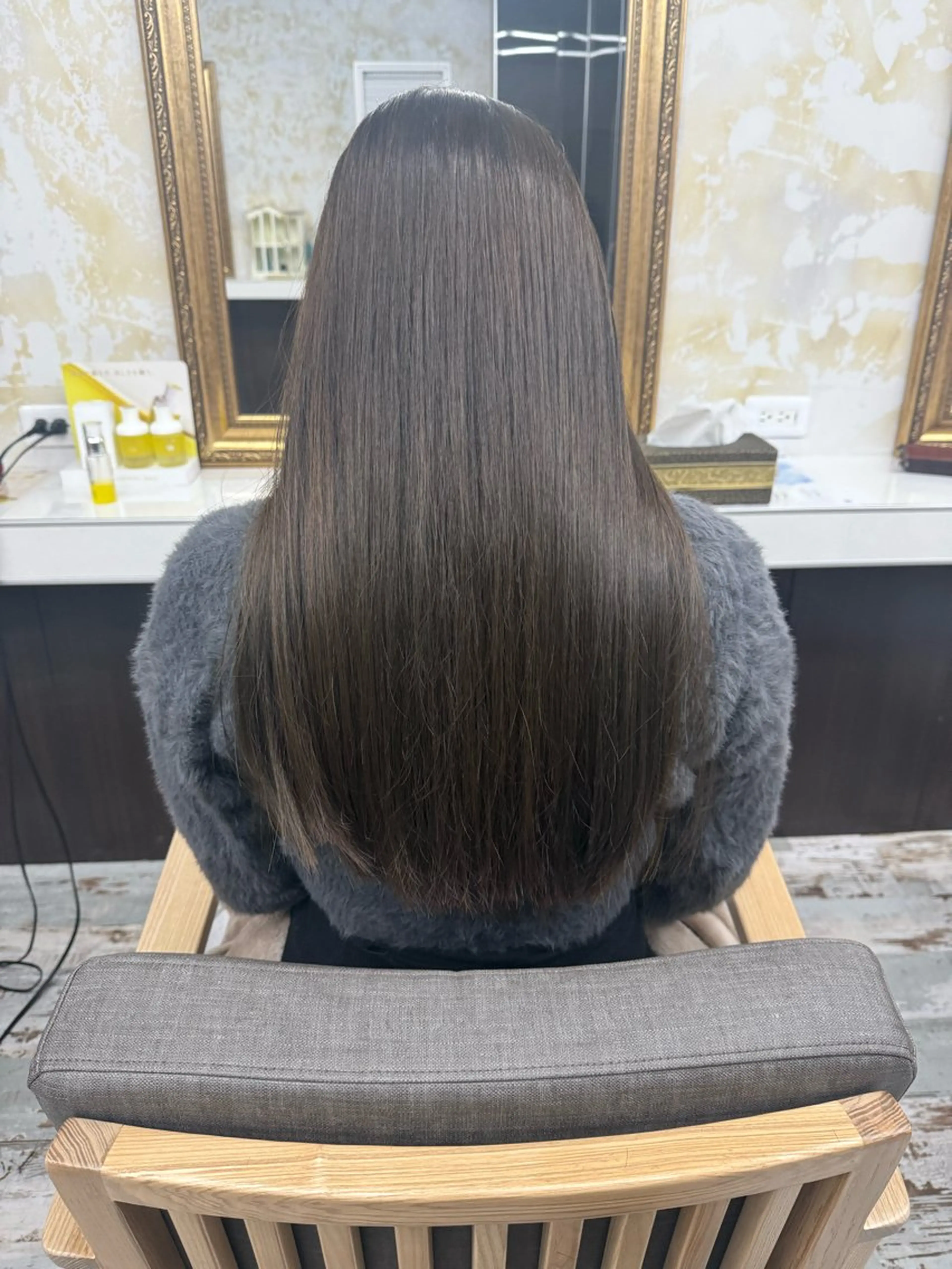 ロング カラー グレージュ 髪質改善 Rang柏 髪質改善No1のヘアスタイル