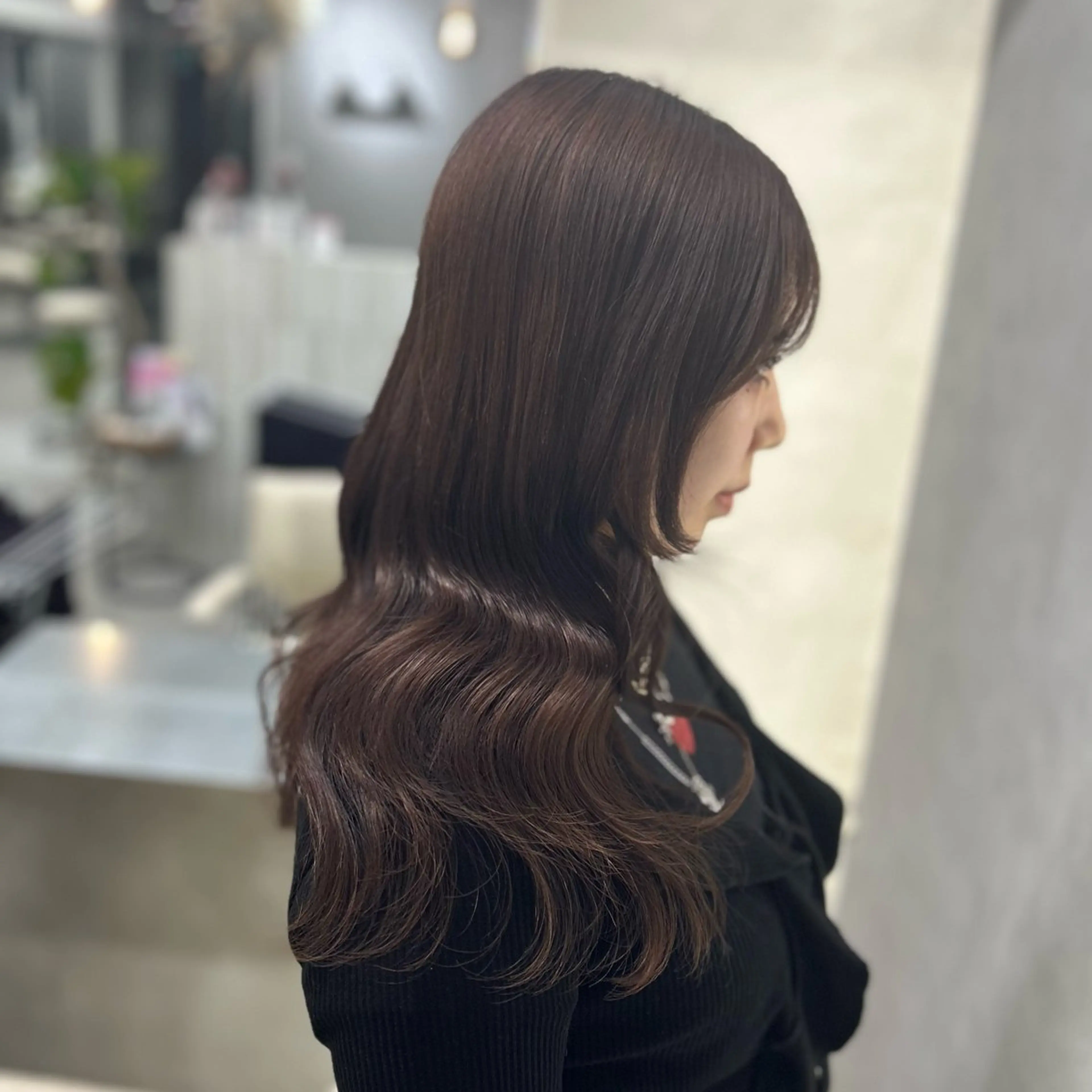 セミロング カット ヘアカラー トリートメント 阿倍野/髪質改善 /縮毛矯正/坪田幸広のヘアスタイル