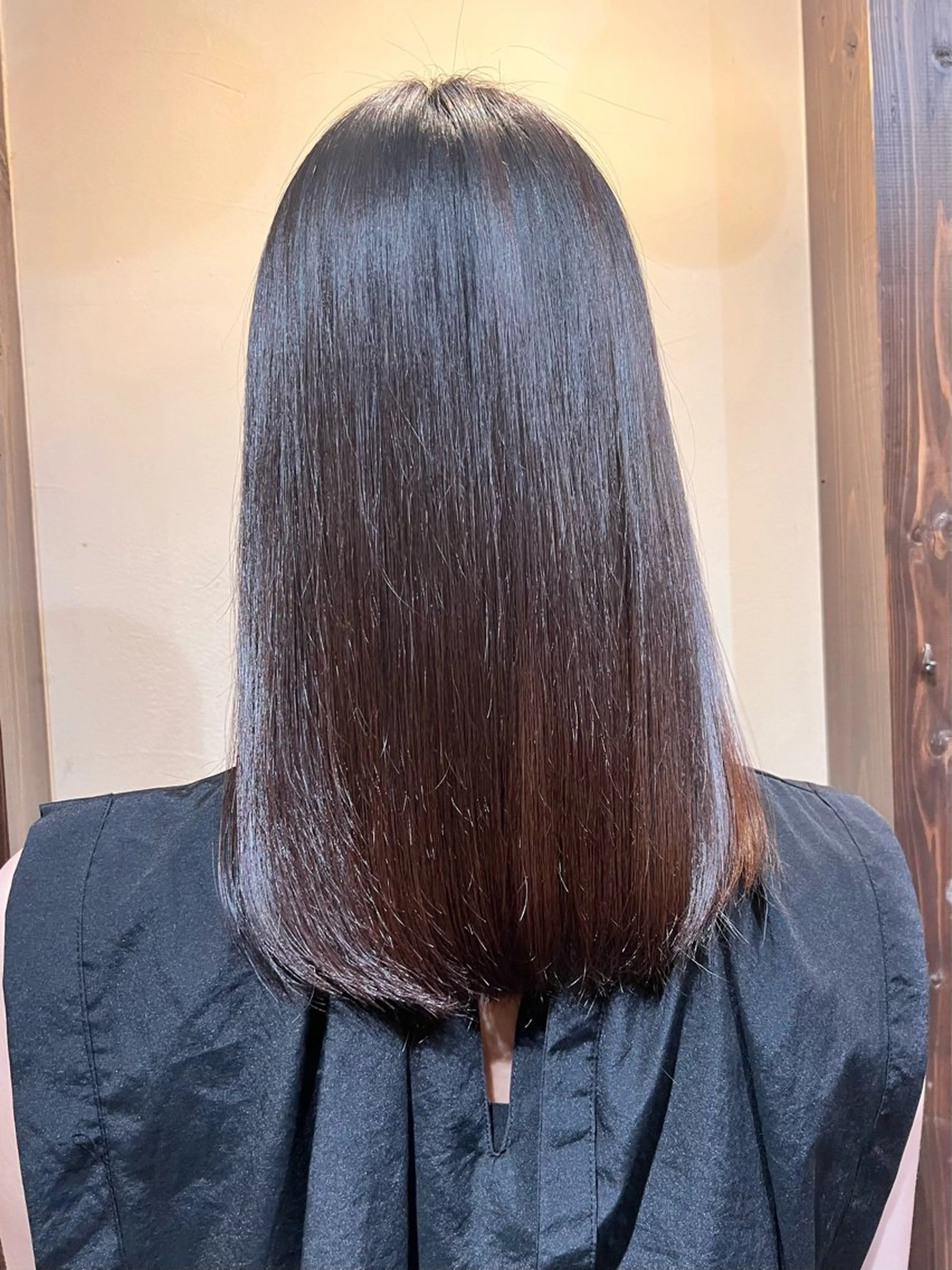 セミロング 酸性ストレート まゆ/髪質改善 ストレート/スパ🫧のヘアスタイル