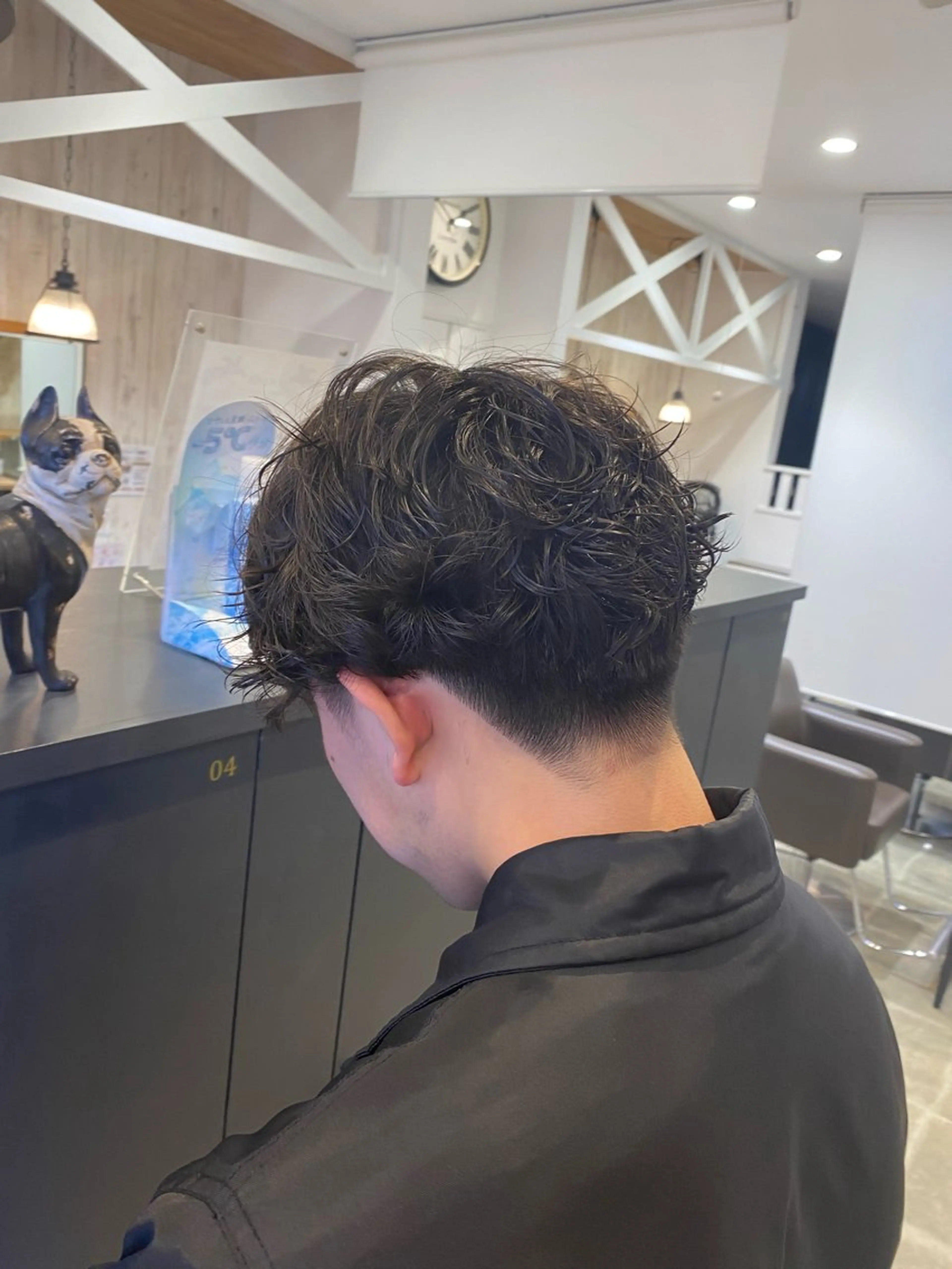 ショート パーマ メンズ メンズパーマ スパイラルパーマ 柴田 枝利子のヘアスタイル