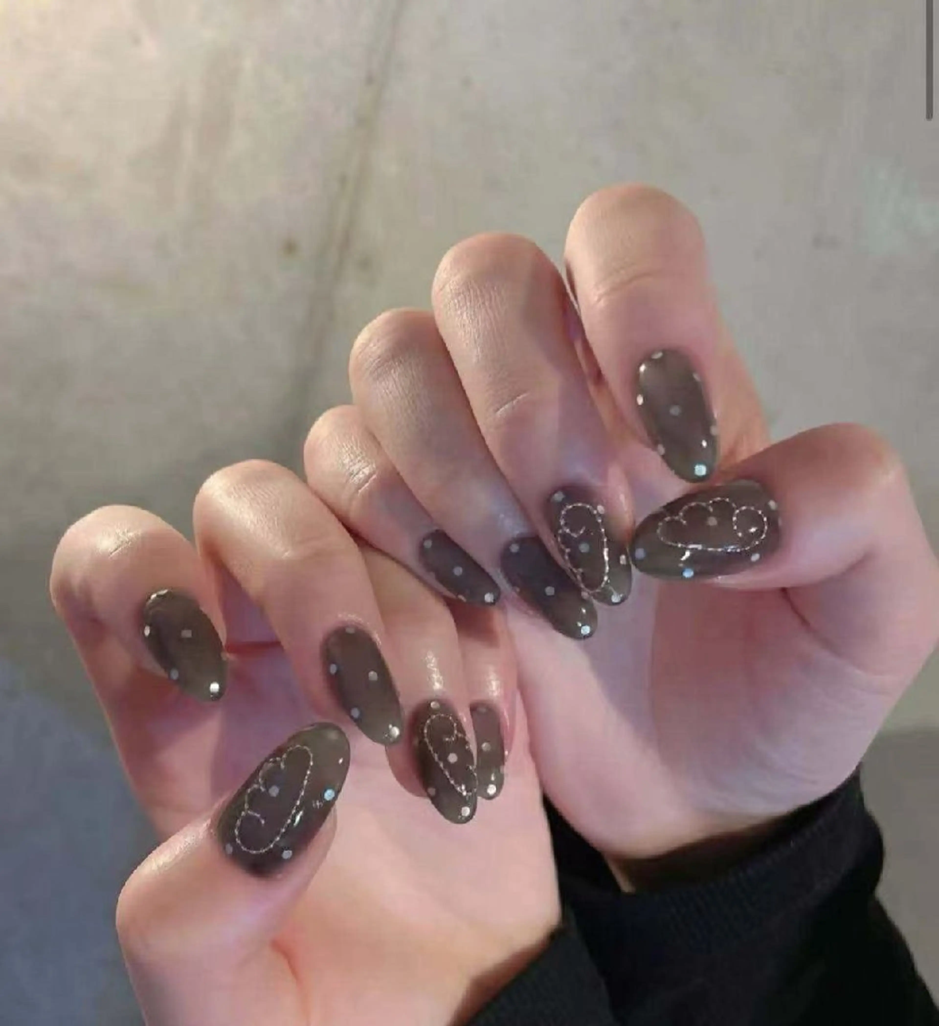 ネイル フラワーネイル フレンチネイル ジェルネイル ガラスフレンチ ハート ハンドネイル Oomiya 服部のネイルデザイン