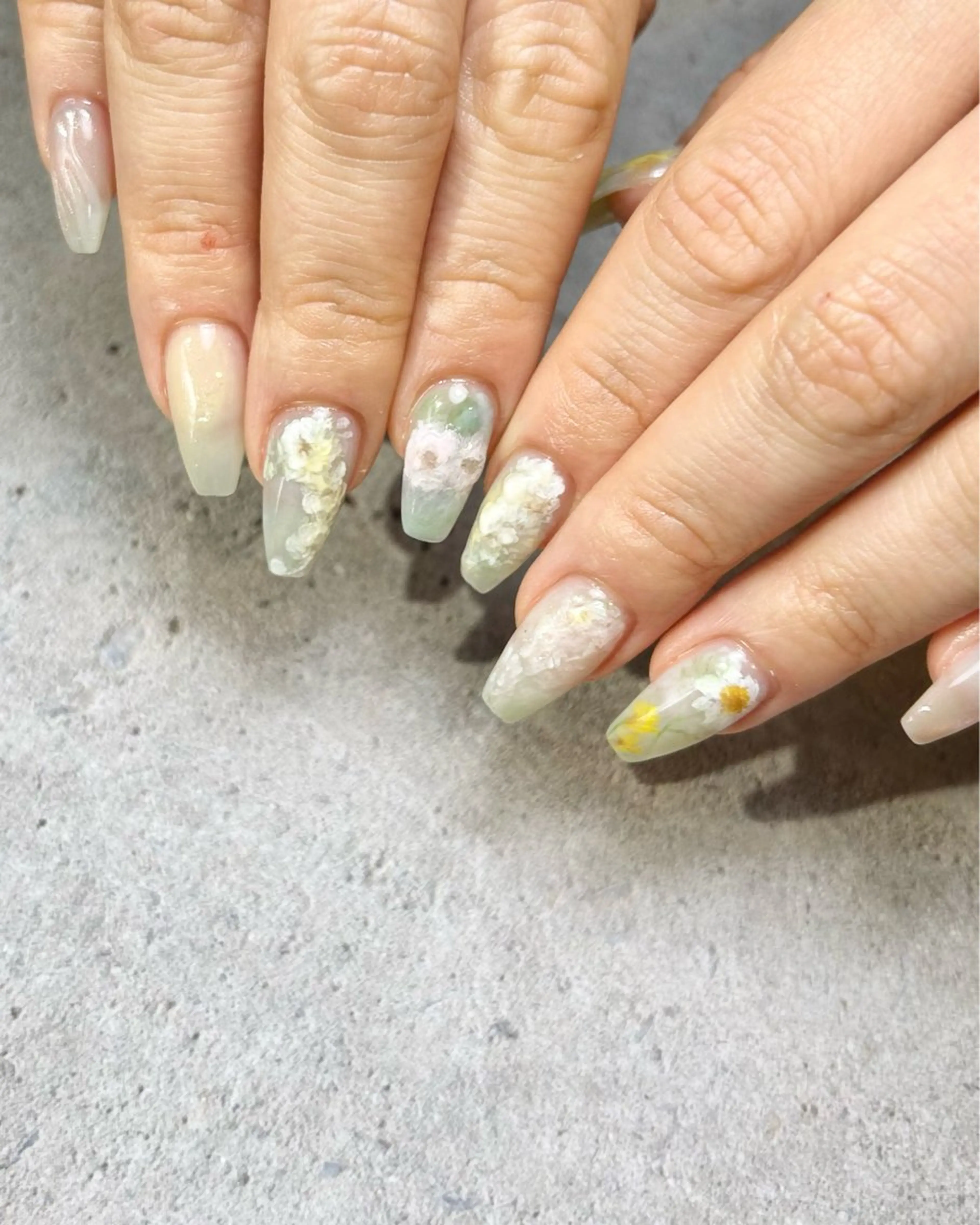 ネイル 持ち込み ニュアンスネイル ハンドネイル Reflection marikoのネイルデザイン