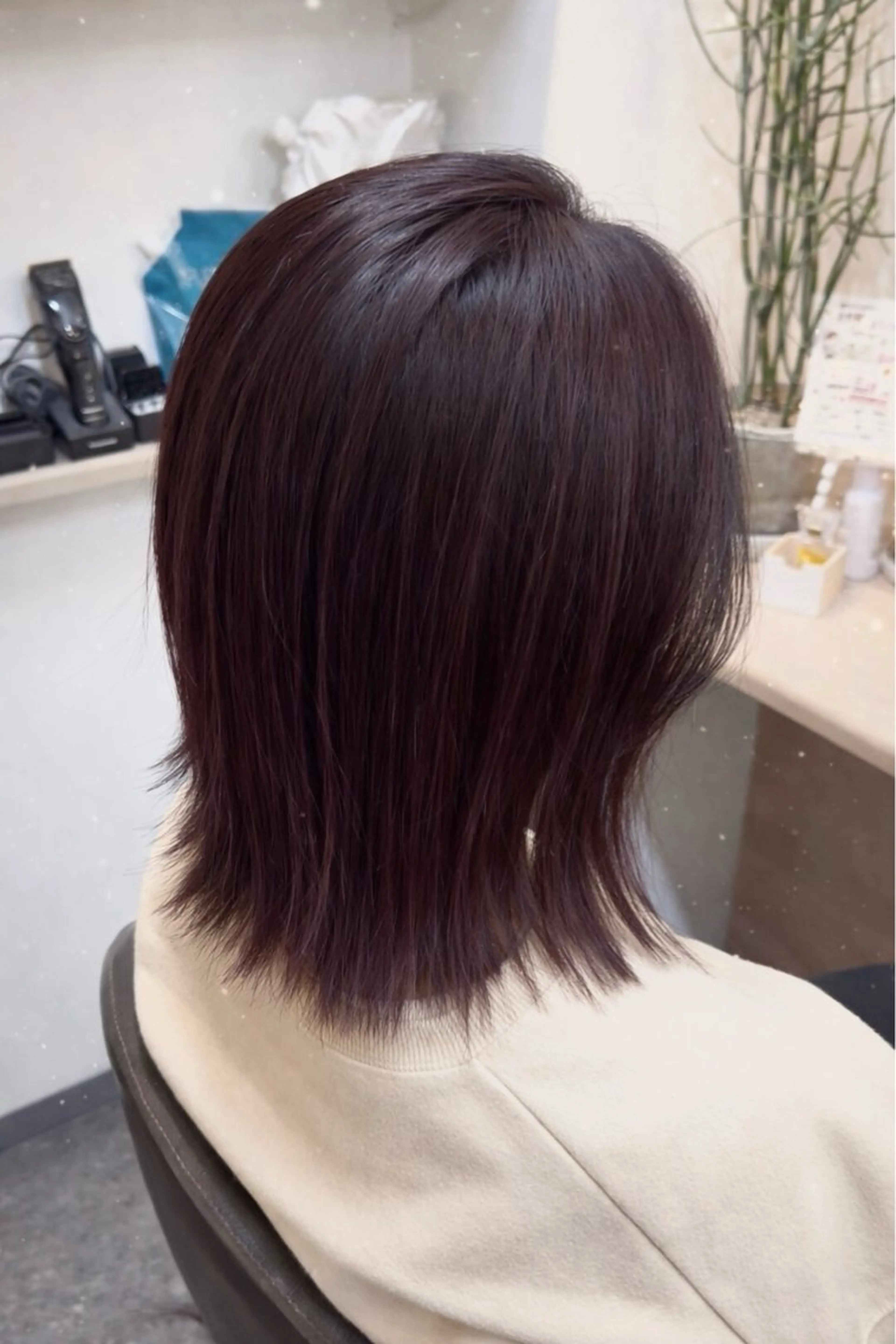 ミディアム カラー カット ヘアカラー トリートメント 【長岡天神】レイヤー カット　Hiroのヘアスタイル