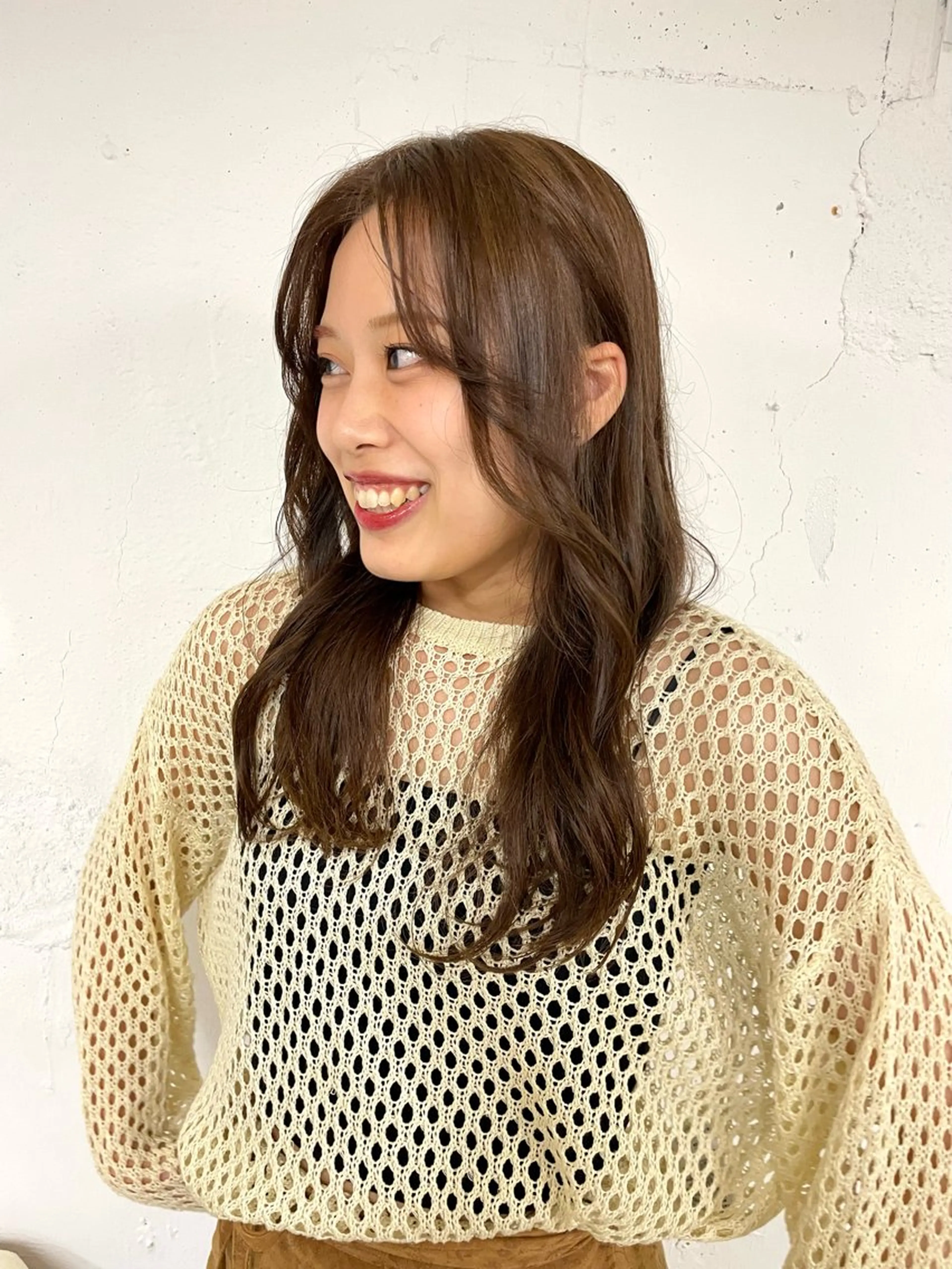 セミロング カラー 廣元 早紀のヘアスタイル