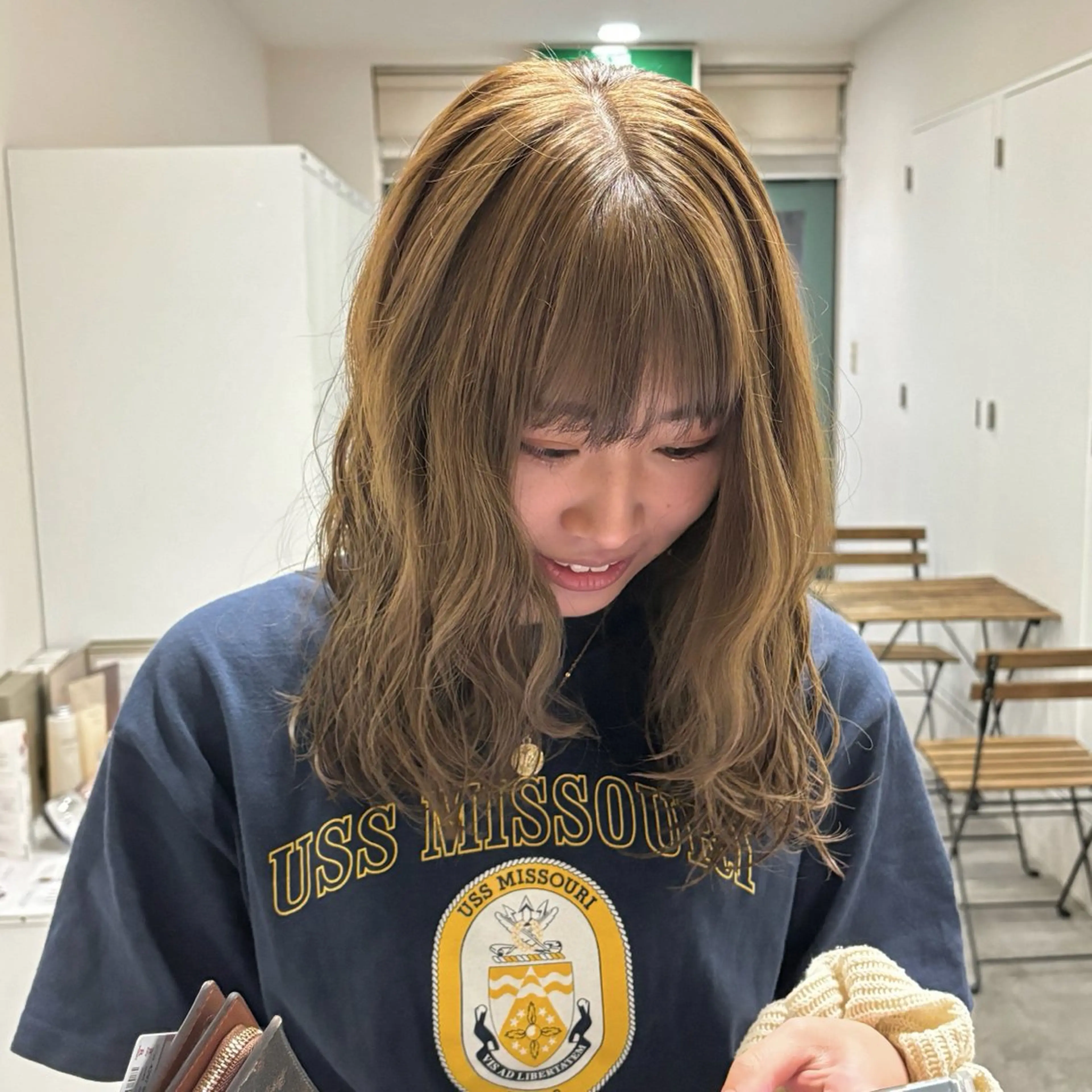 セミロング カラー ヘアカラー トリートメント うる艶カラー/ レイヤー/アスカのヘアスタイル