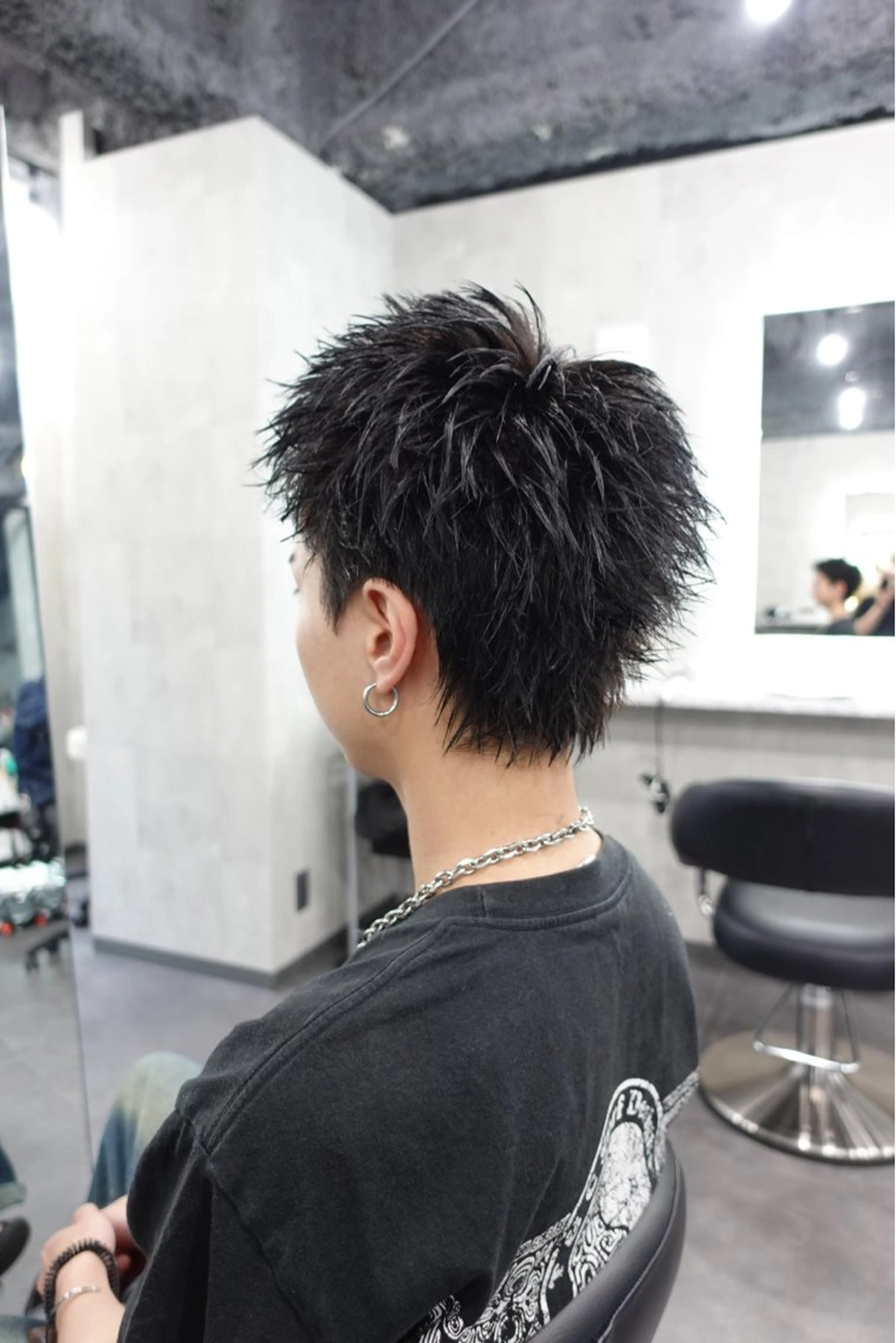 ショート パーマ メンズ スパイキーショート メンズウルフカット ショートヘア ウルフカット カット パーマ スパイキーショート/ 短髪/渋谷/kiyoのヘアスタイル