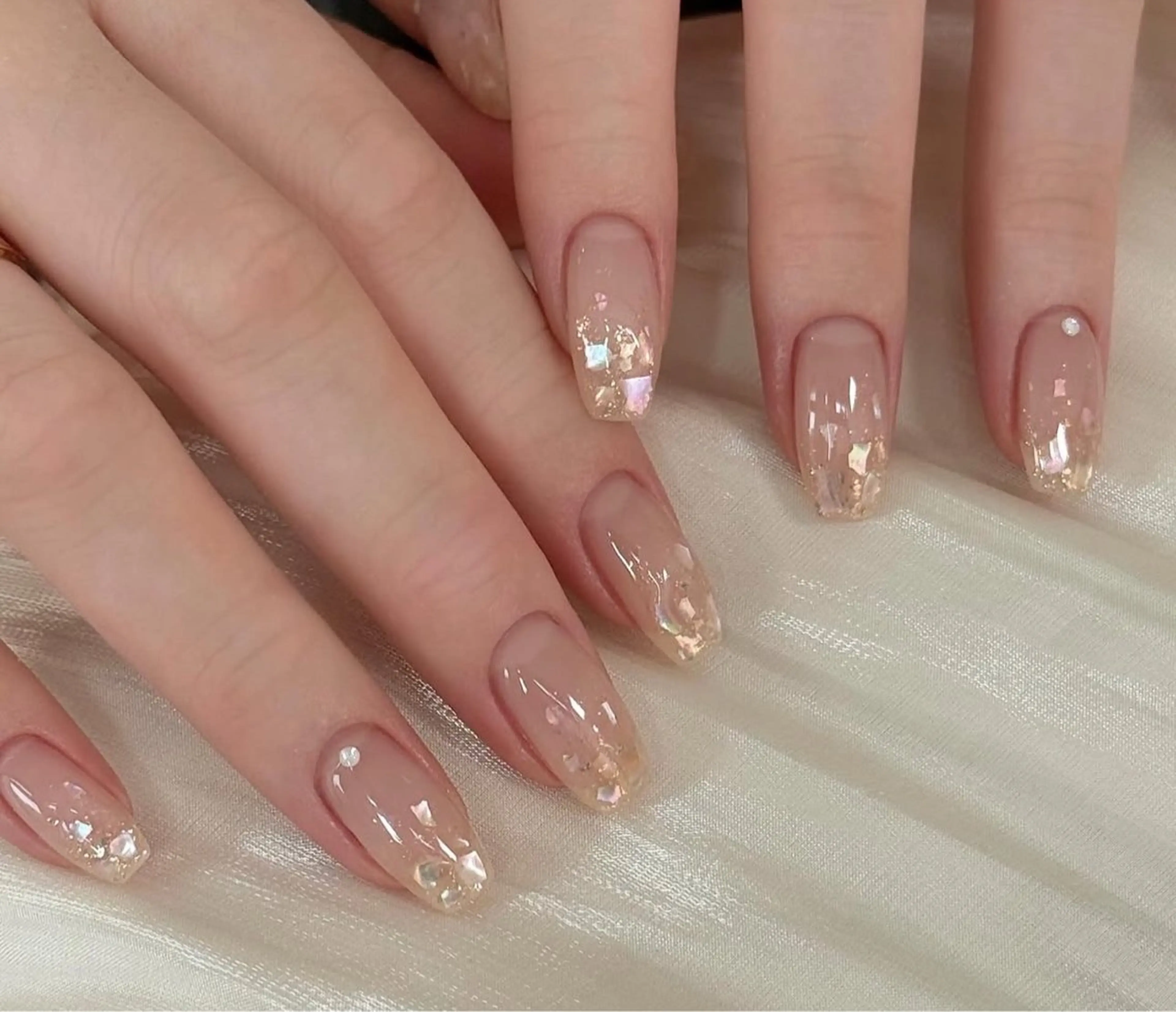 ネイル チークネイル フレンチネイル グラデーション 韓国ネイル マグネットネイル Hana Nailのネイルデザイン