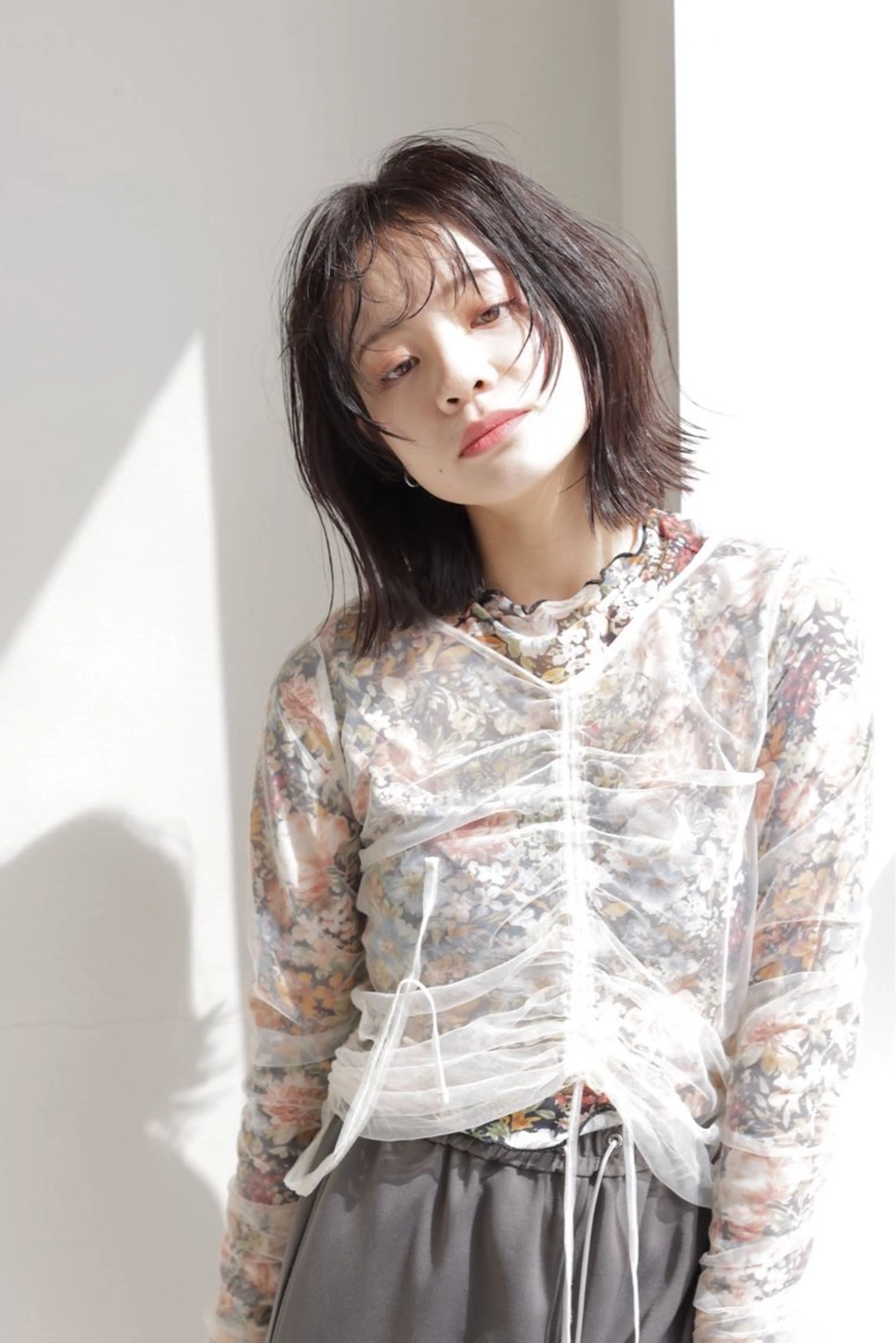 ミディアム ヘアカラー 前田 さくらのヘアスタイル