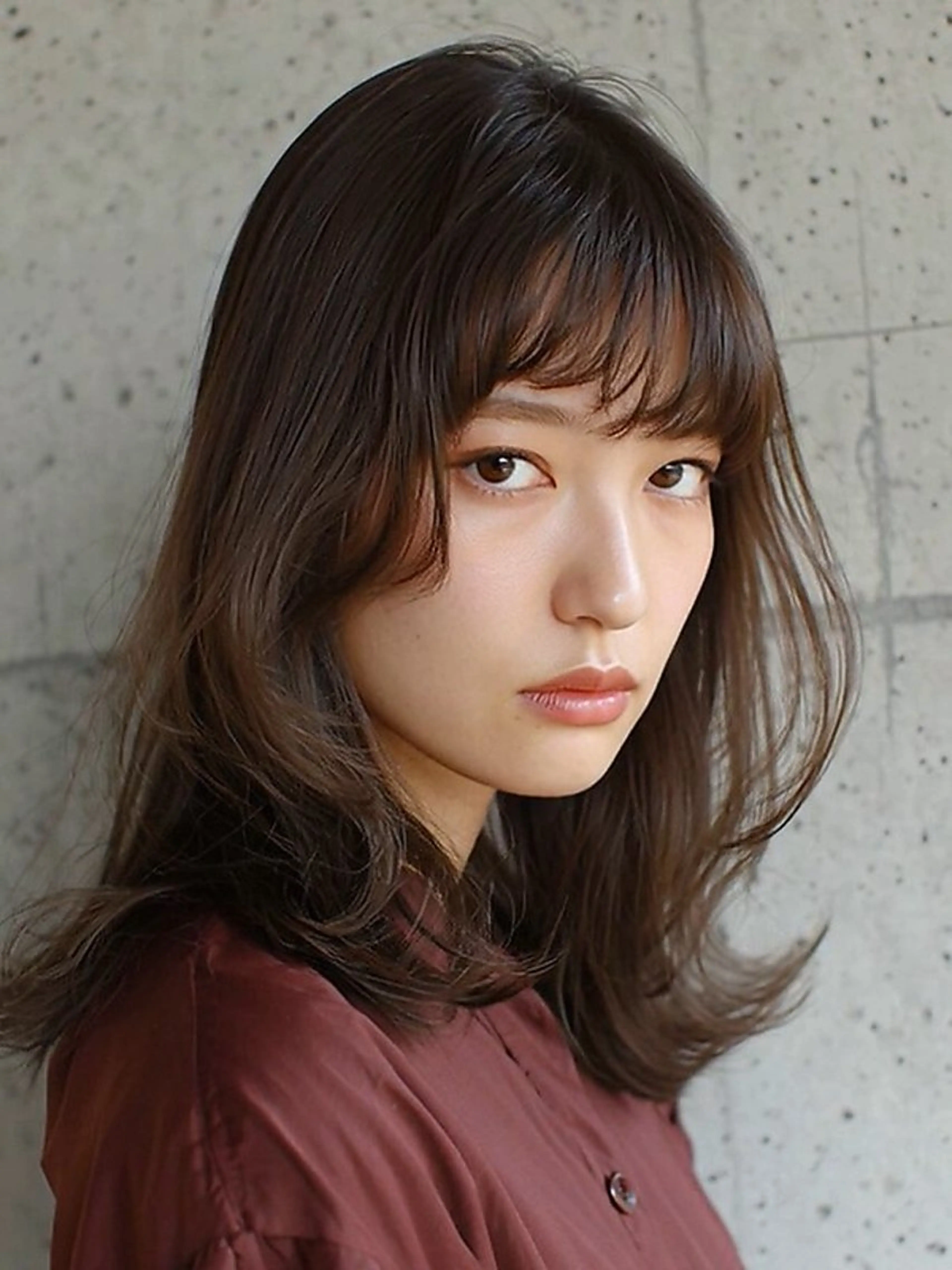 ミディアム カラー ブラウンカラー ナチュラルブラウン レイヤーカット カット ヘアカラー トリートメント tatsuki/ 縮毛矯正/メンズのヘアスタイル