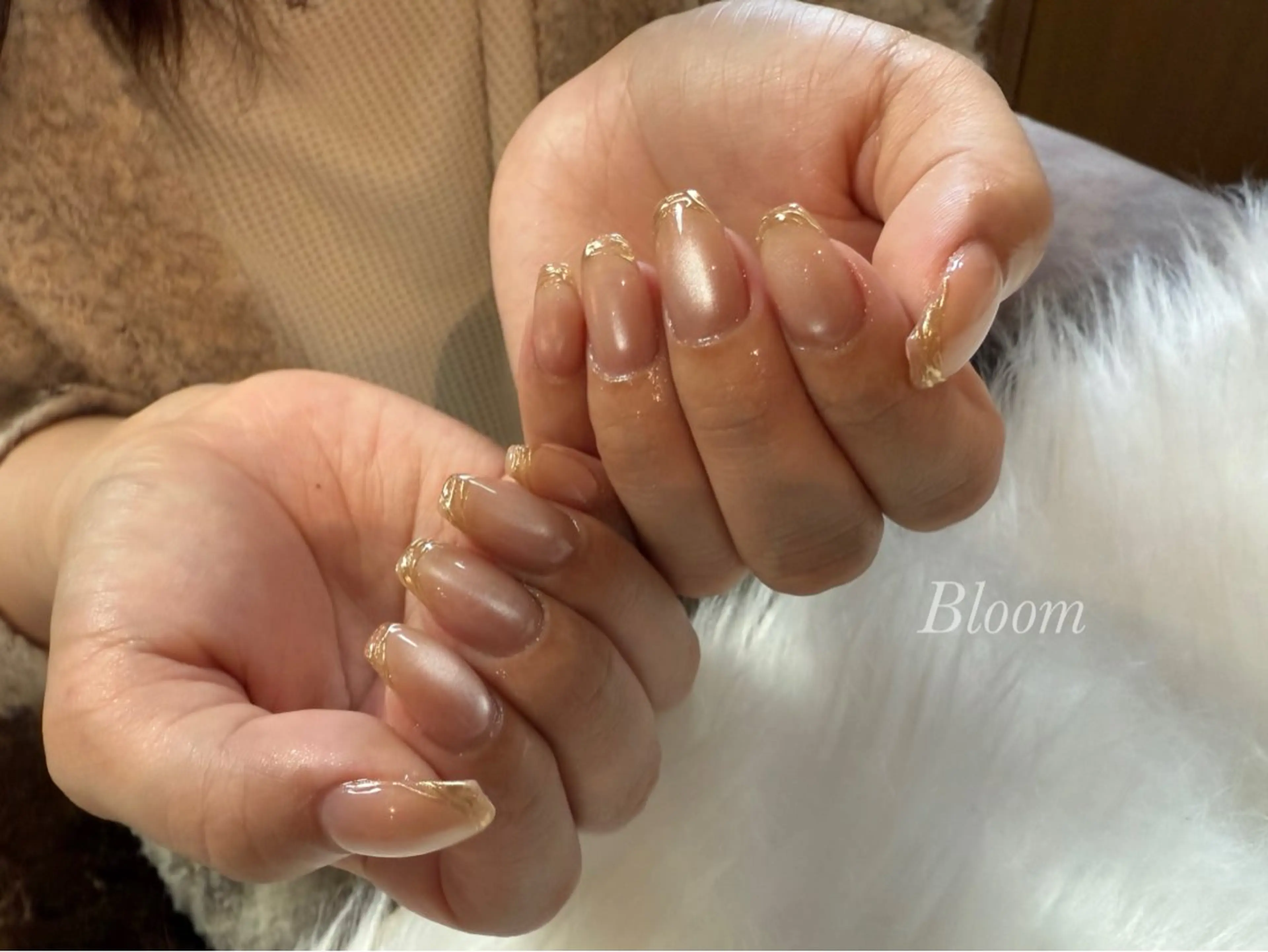 ネイル ミラーネイル ニュアンスネイル ハンドネイル 松下 未来のネイルデザイン