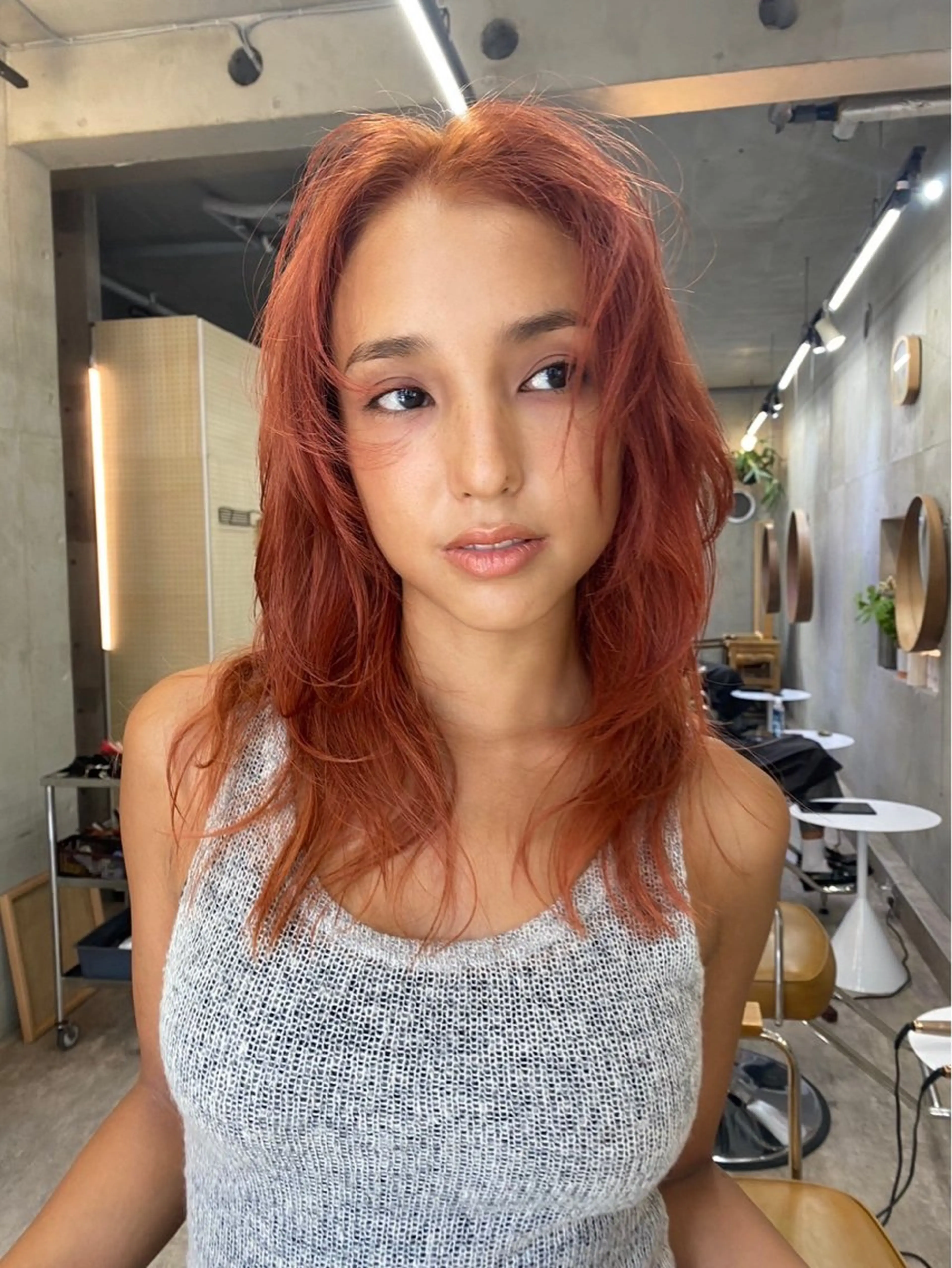 セミロング 切りっぱなしボブ ボブ くびれヘア 髪質改善 レイヤーカット 南堀江レイヤーカット MIKU🍒のヘアスタイル