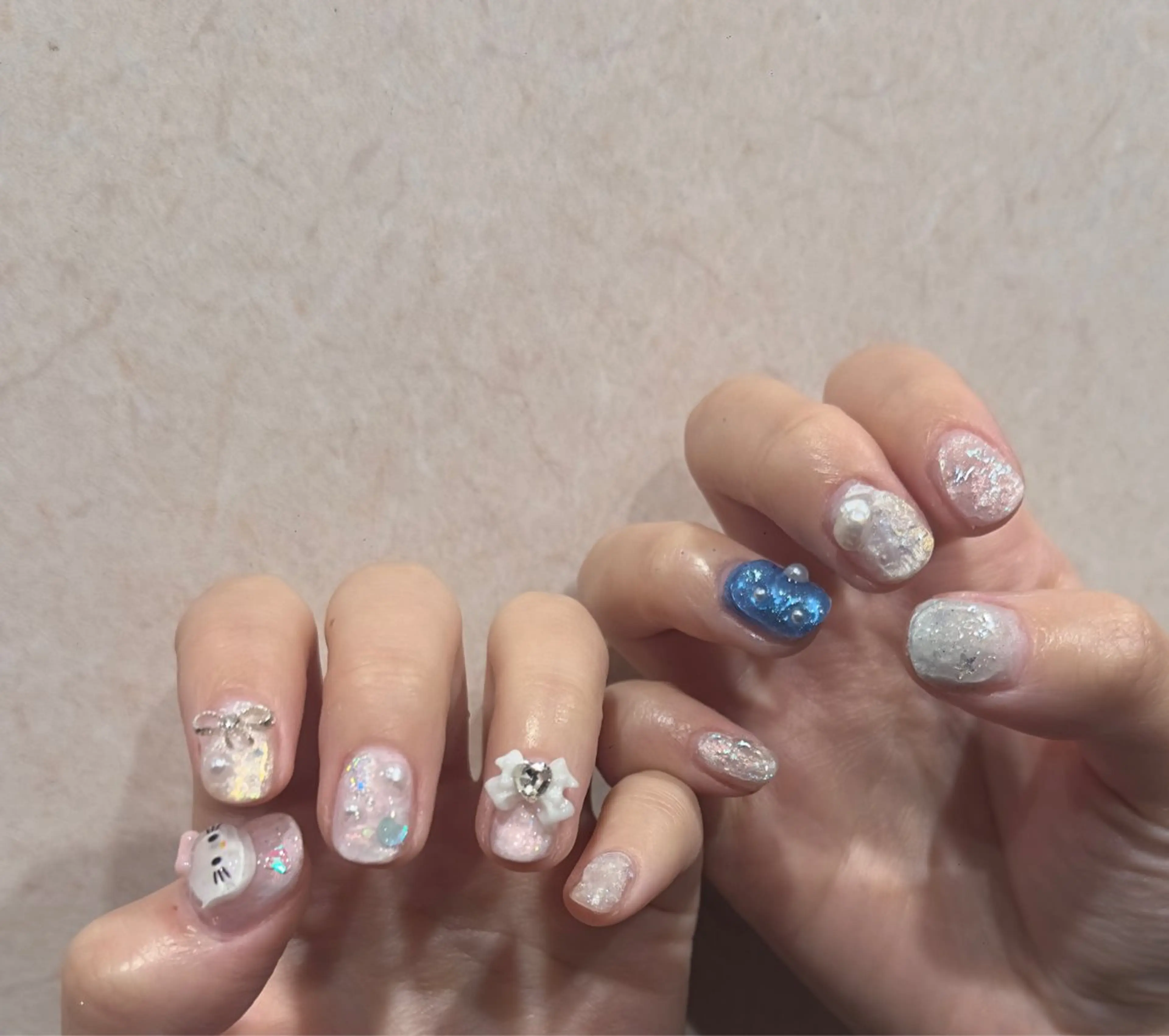 ネイル ハンドネイル 🎀 Hiyubi._.nail 🫧所属・🎀フェイ フェイ🫧💗のネイルデザイン