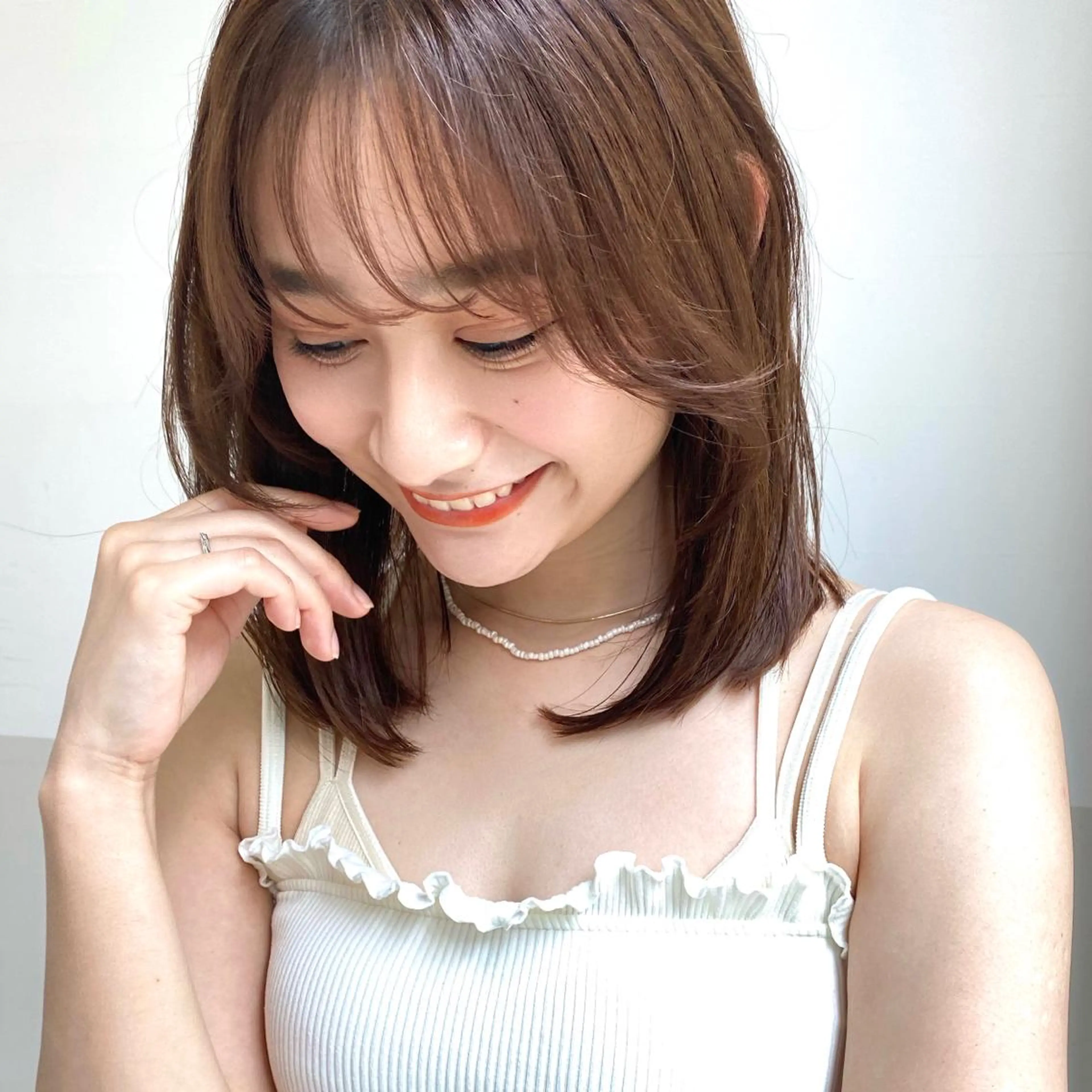 ミディアム カラー 🪭risa 暖色/レイヤー🪭のヘアスタイル