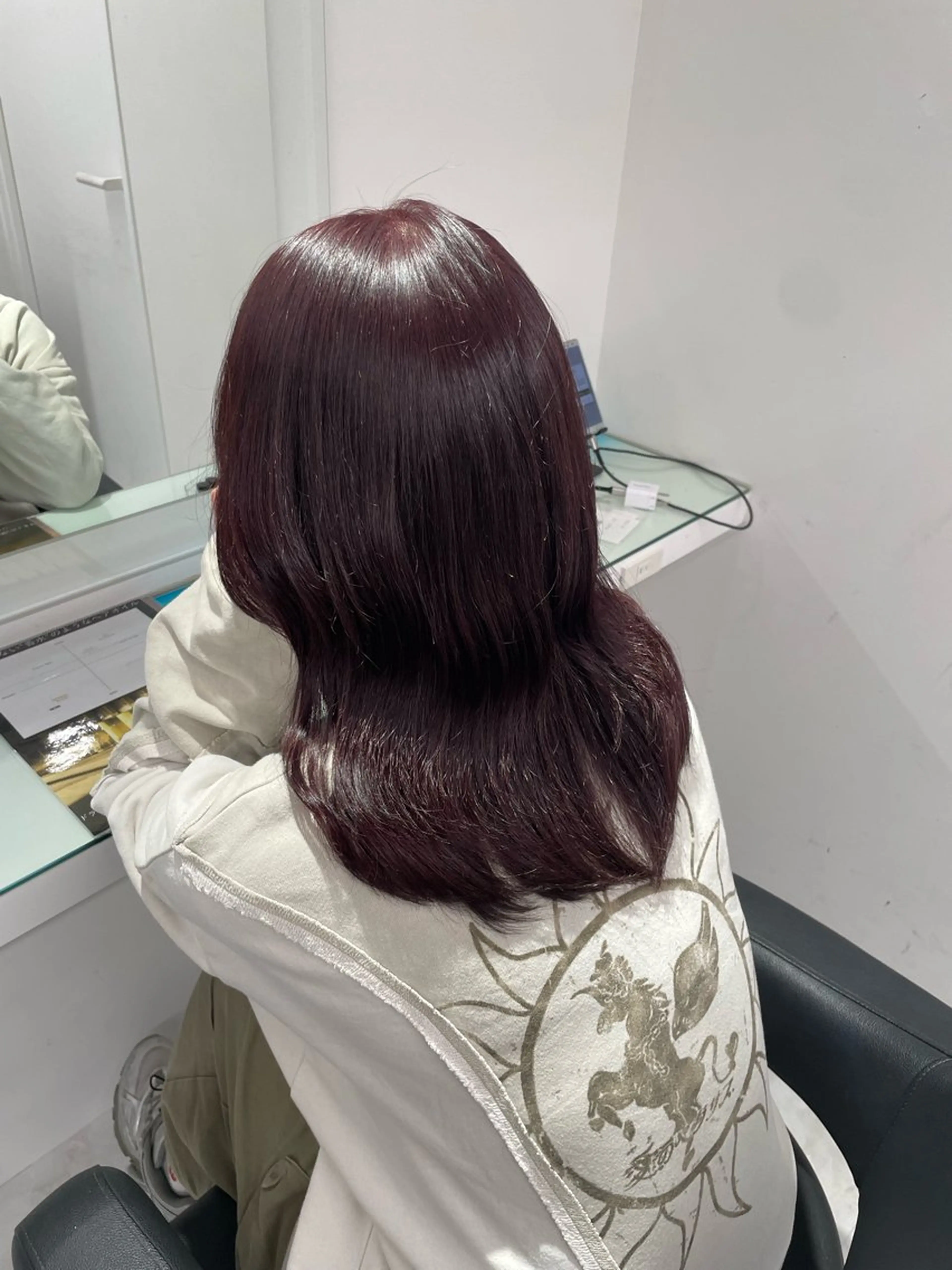 ミディアム カラー ヘアカラー トリートメント トレンド暖色ヘア🍒 miu🍒のヘアスタイル
