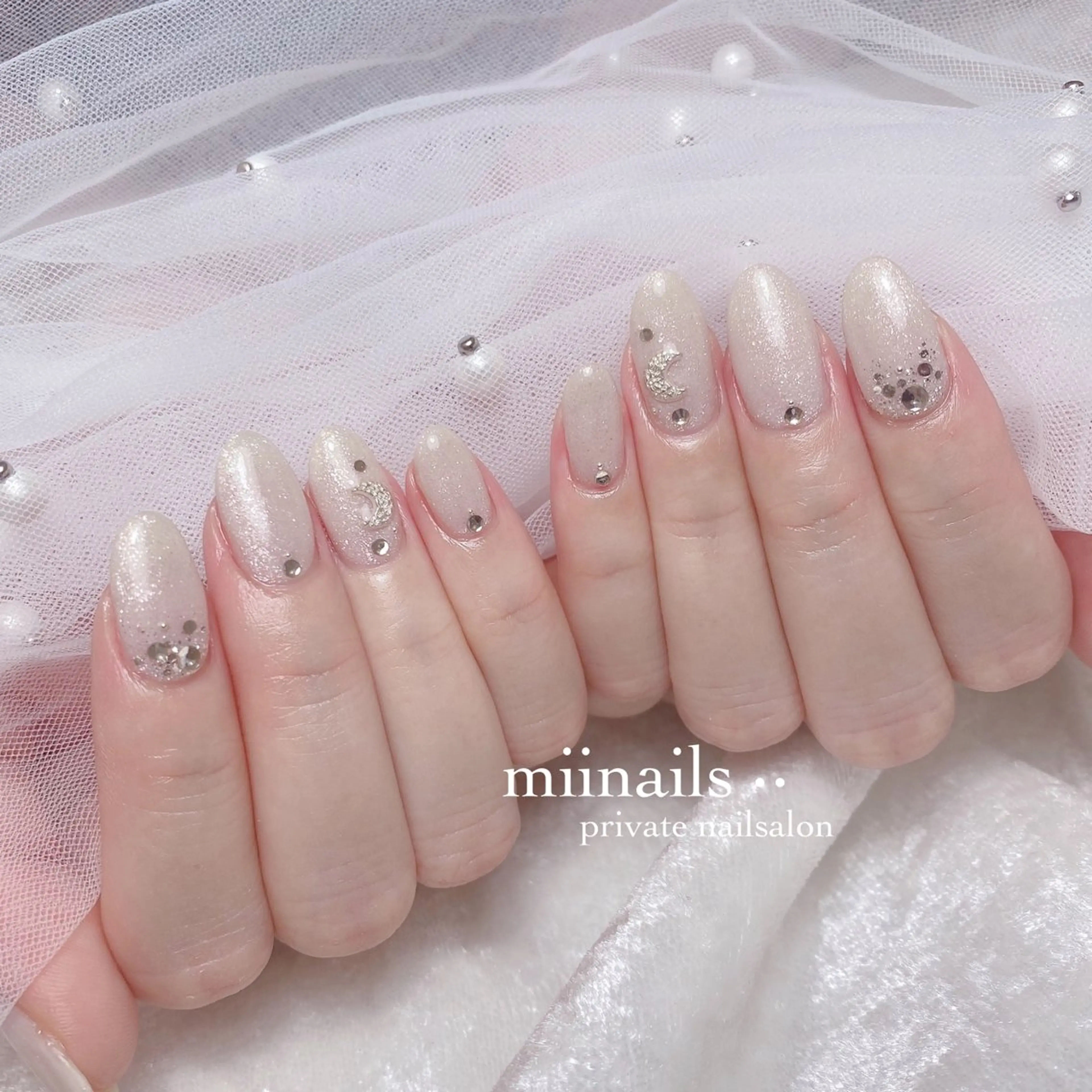 ネイル フレンチネイル 韓国ネイル ワンホンネイル ハンドネイル nailsalon miinailsのネイルデザイン