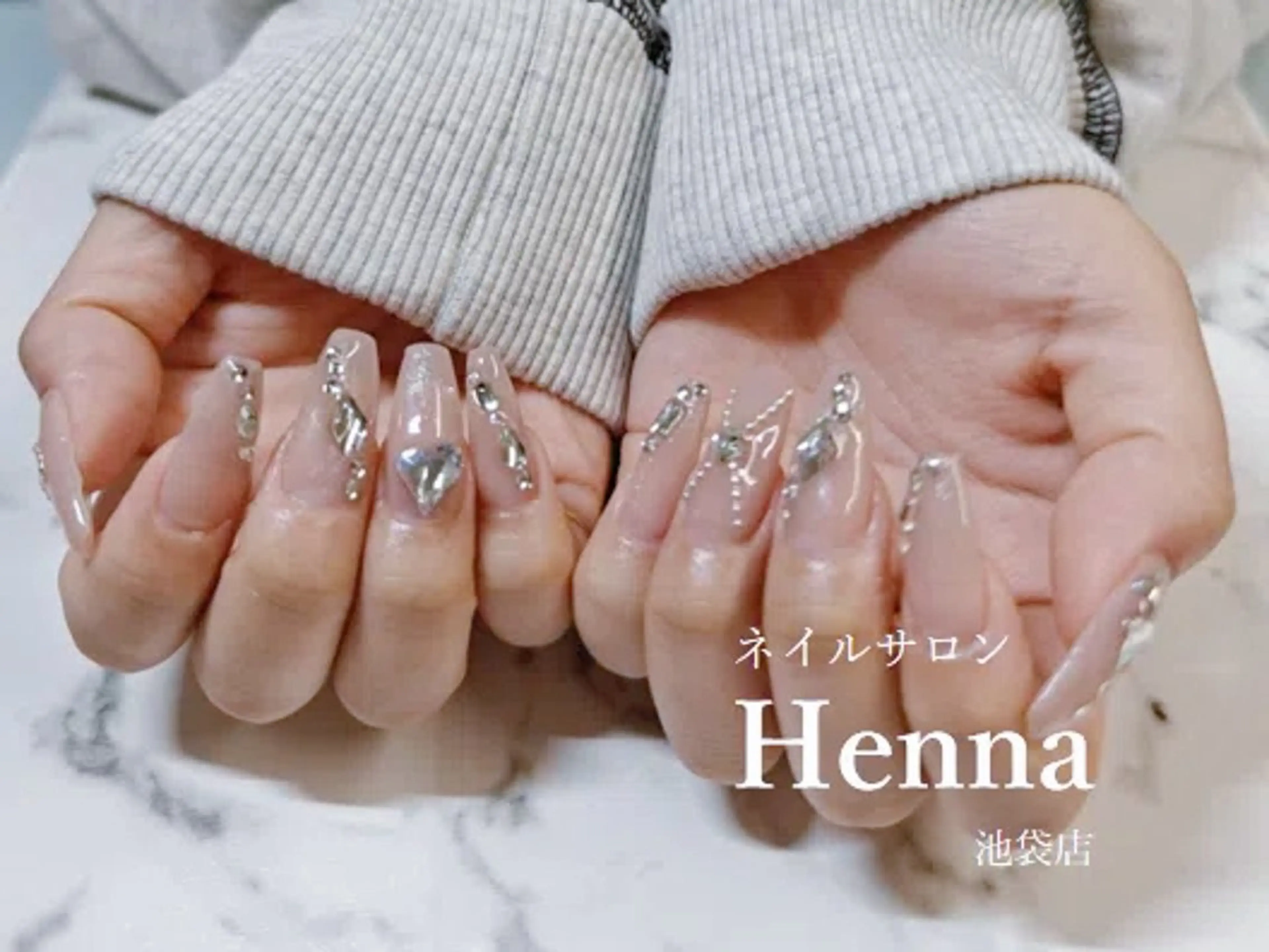 ネイル 長さ出し Henna nailのネイルデザイン