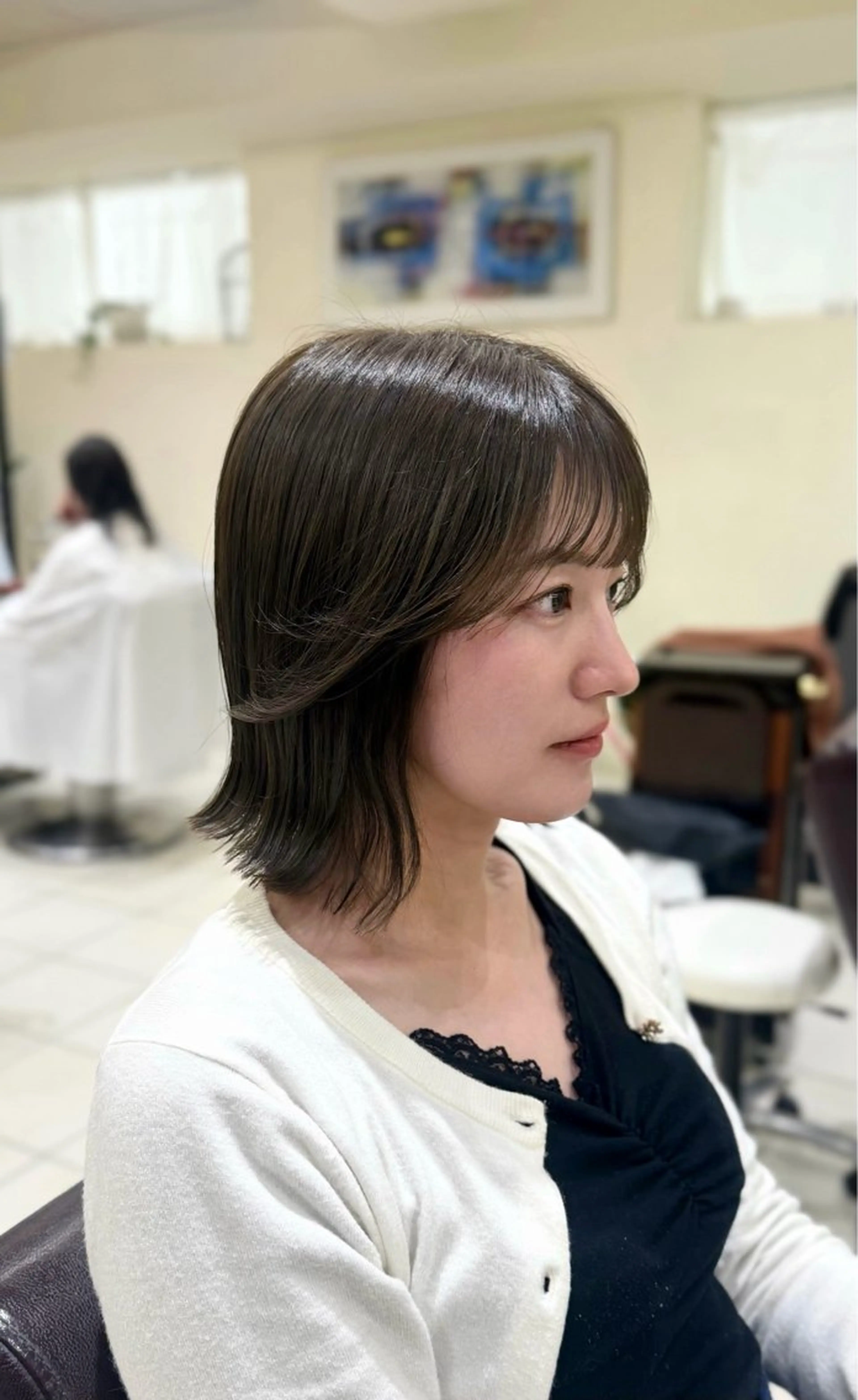 ショート ボブ くびれヘア レイヤーカット 小顔カット 外ハネヘア clanc横浜所属・🎀艶髪ガーリーカラ ー/miruki🪽のヘアスタイル