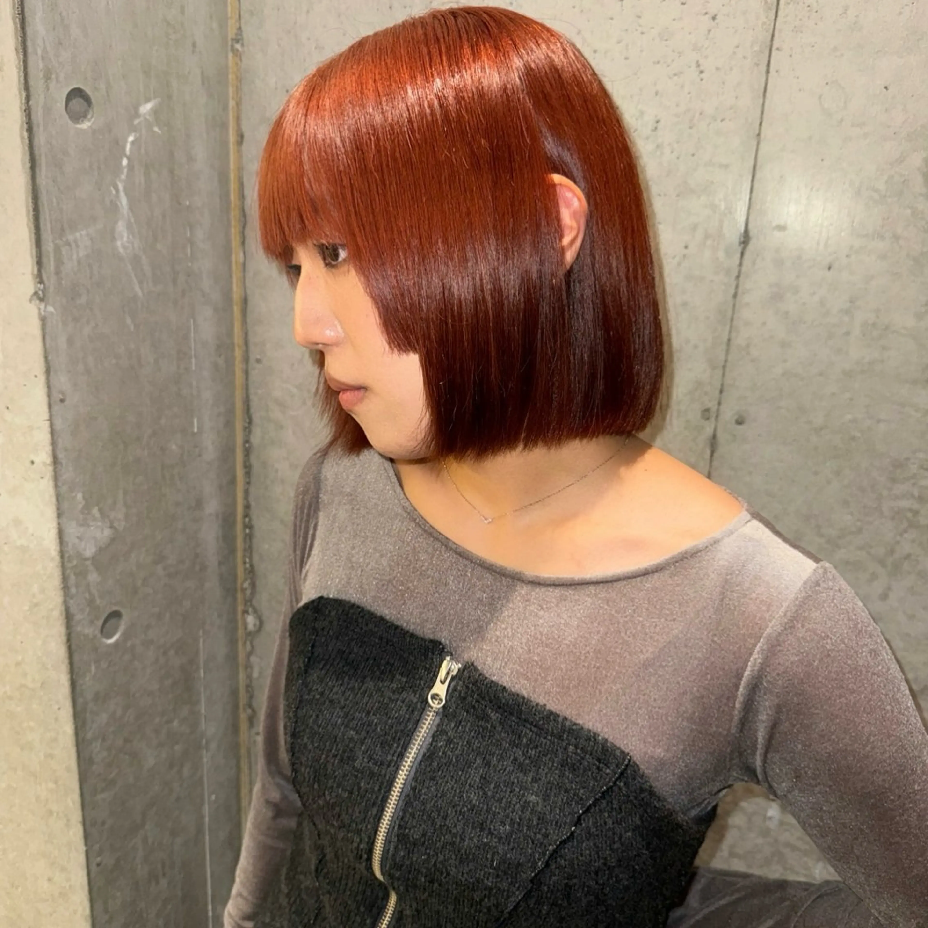 ショート カラー ハイトーンカラー オレンジ カット ヘアカラー トリートメント Mizobe misakiのヘアスタイル