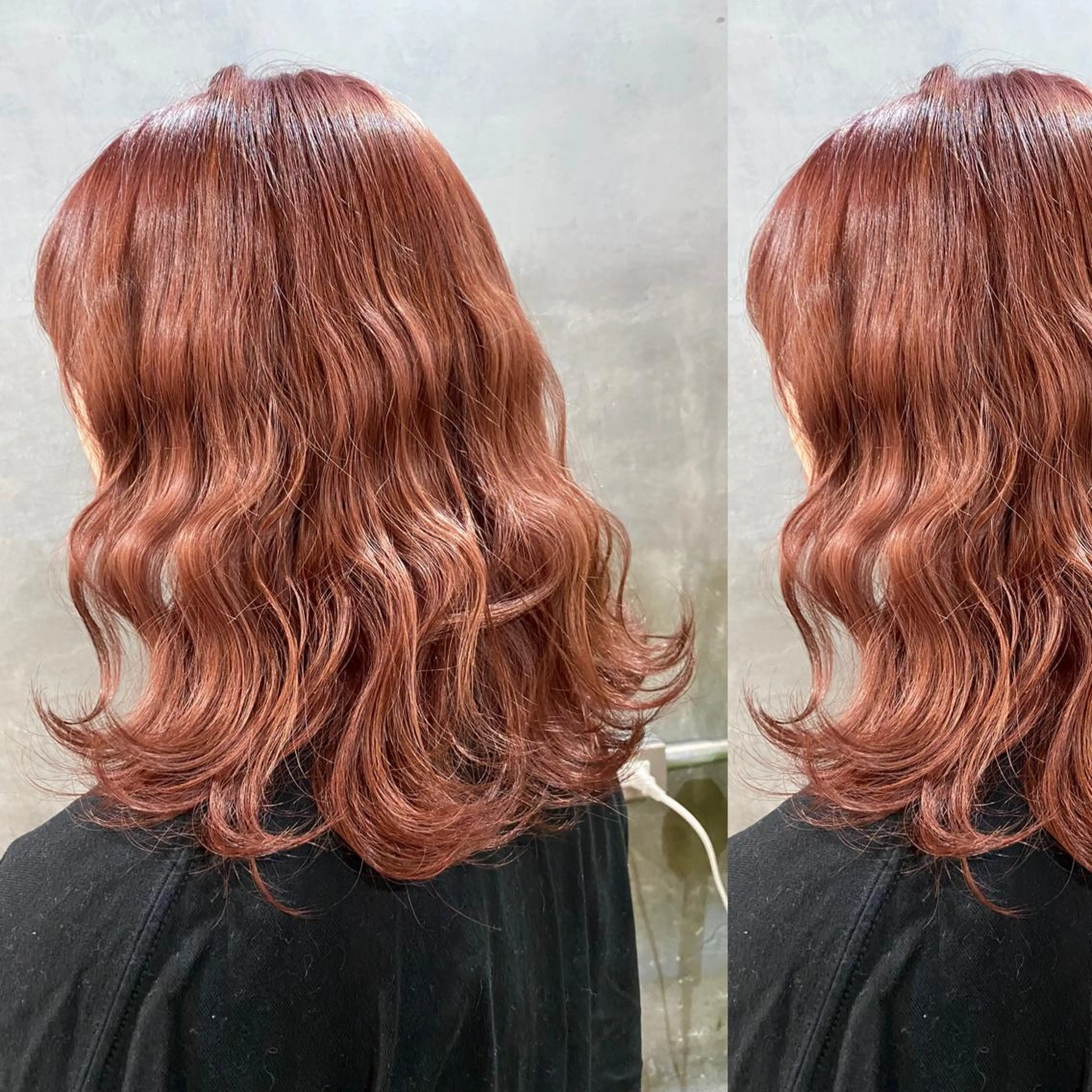 ミディアム カラー ベージュカラー ピンクカラー ピンクベージュ カット ヘアカラー トリートメント ツキノキ ミナのヘアスタイル