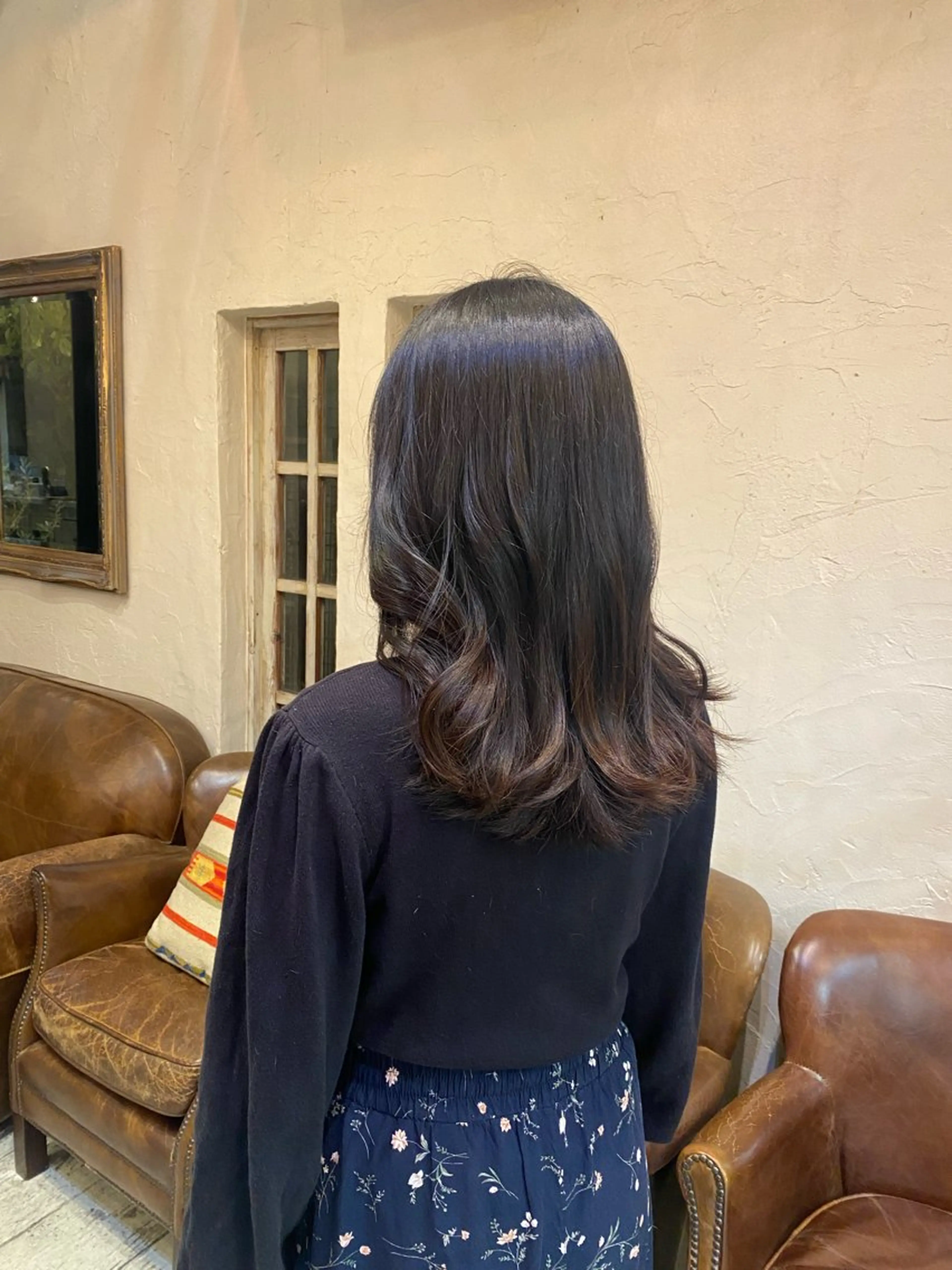 セミロング 縮毛矯正 トリートメント トリートメント ヘアセット レイヤーカット/ ブリーチ/Asukaのヘアスタイル