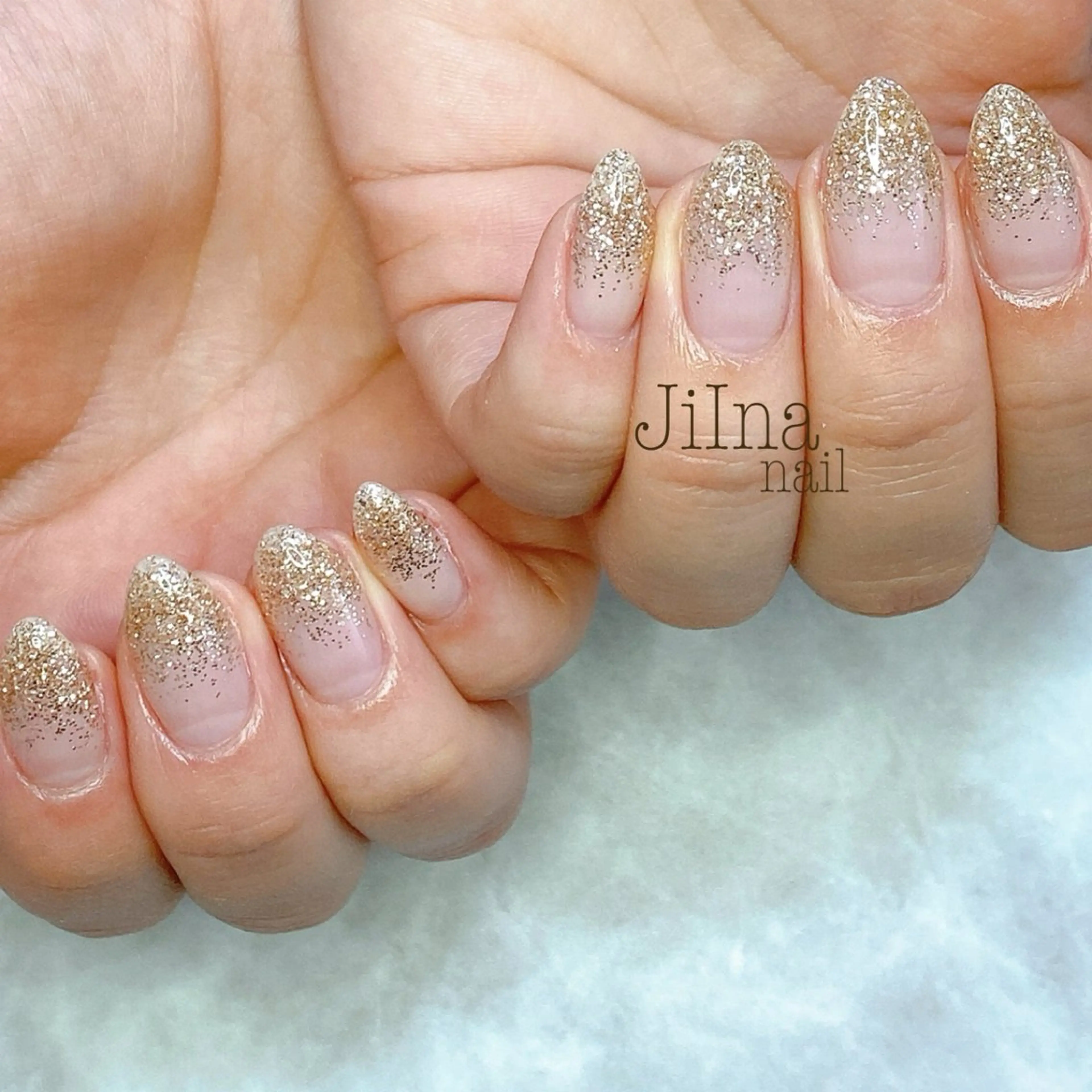 ネイル ラメ(グリッター) ラメグラデーション JiIna nailのネイルデザイン
