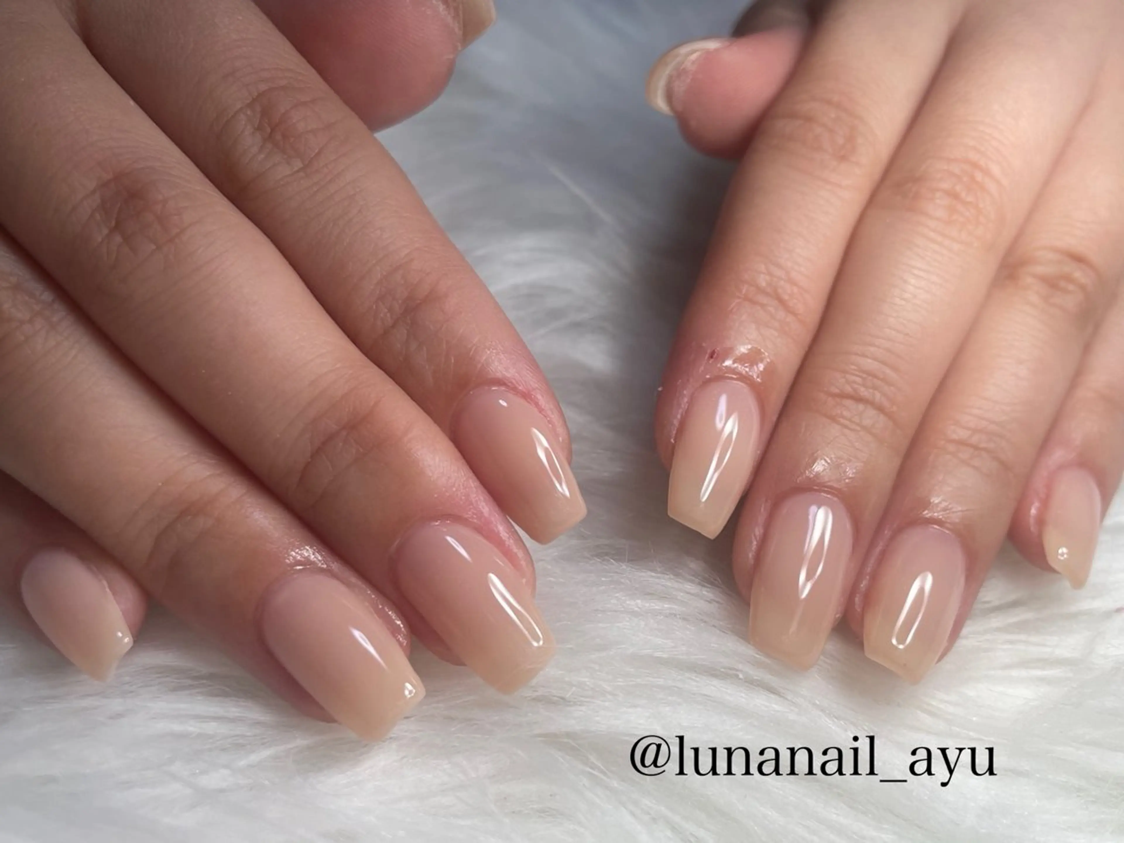 ネイル オフィスネイル シンプルネイル ハンドネイル LUNA NAIL ayuのネイルデザイン