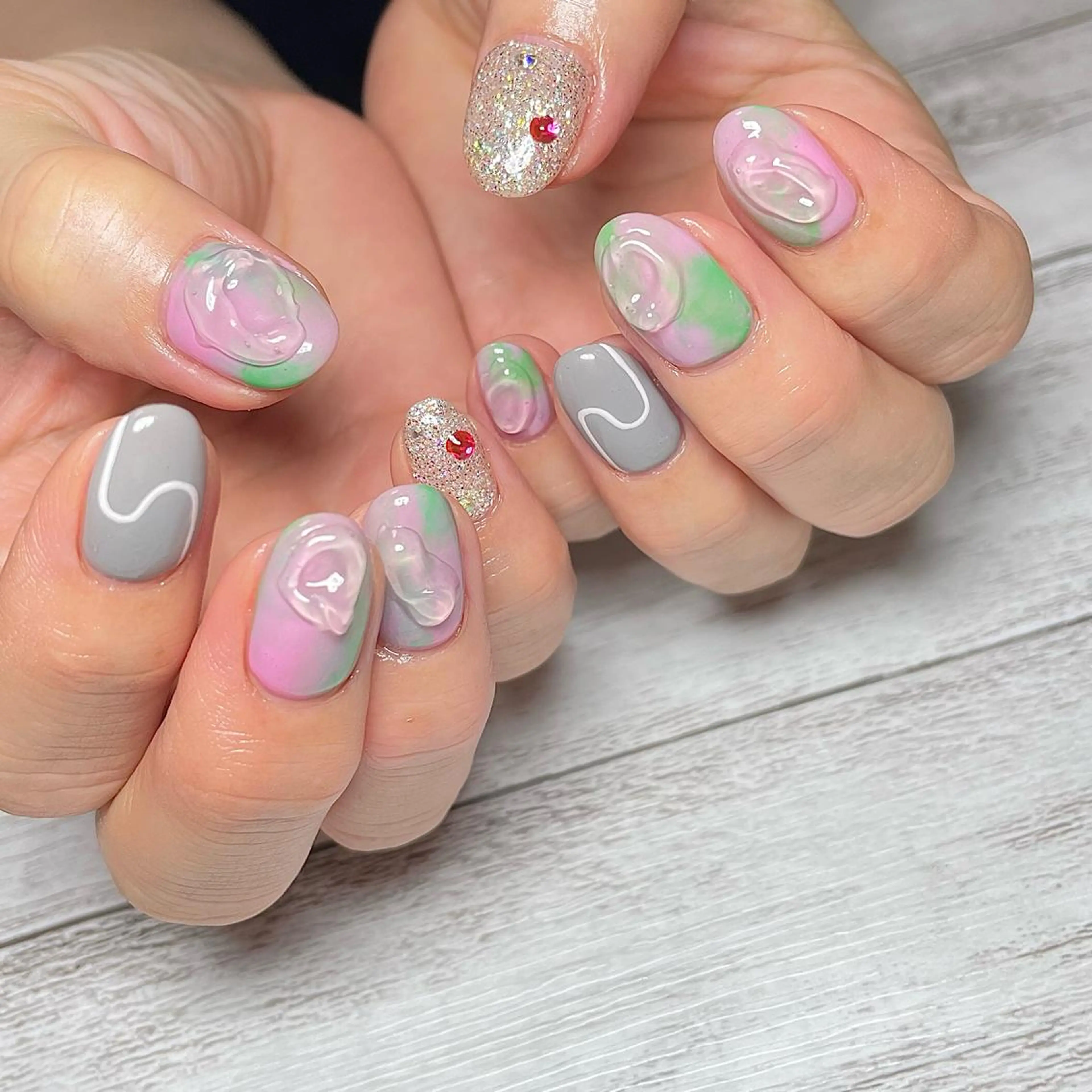 ネイル ハンドネイル Nailsalon BLOOM🌷 山崎のネイルデザイン