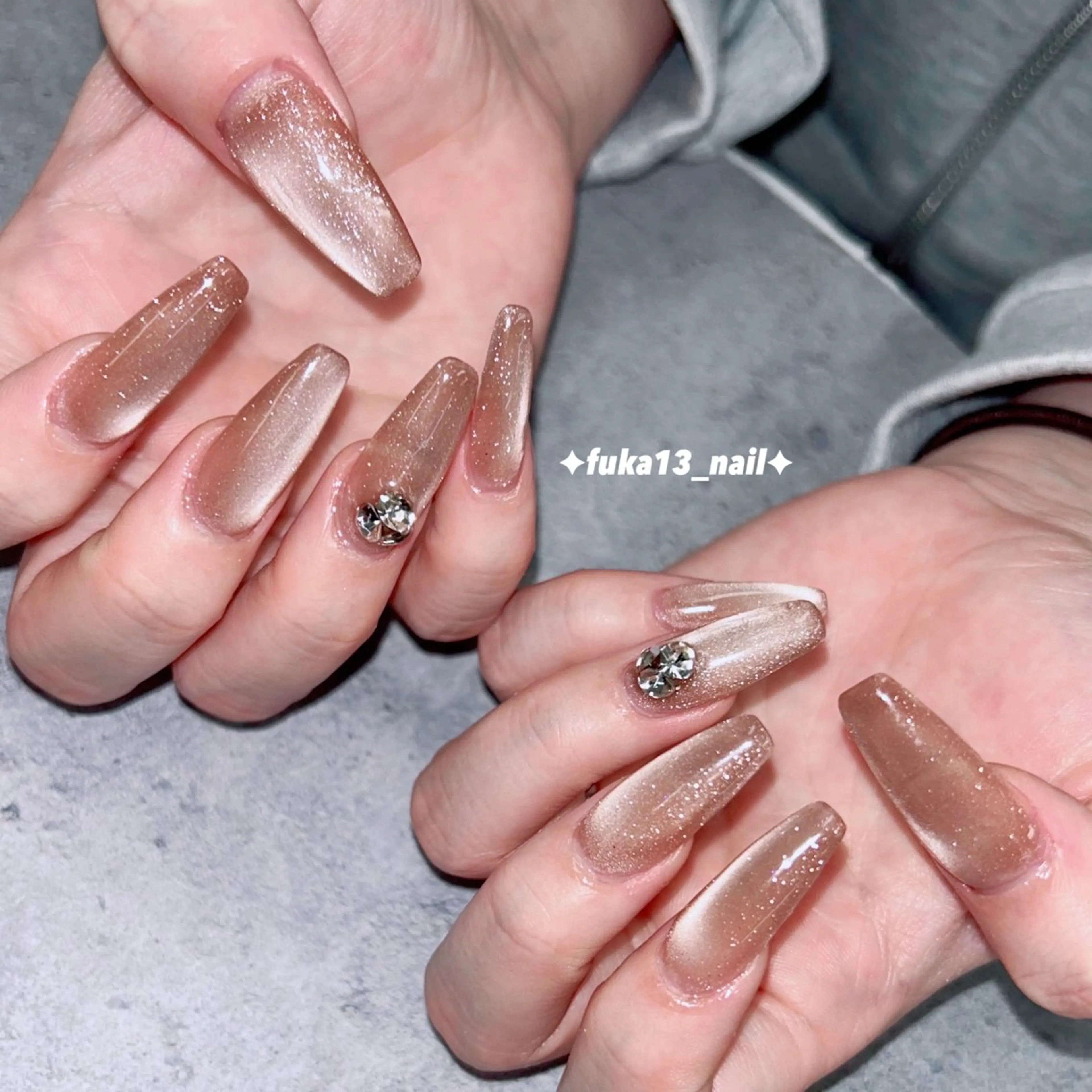 ネイル 成人式 キラキラネイル マグネットネイル スカルプネイル シンプルネイル ハンドネイル Nail♡Fuka. /4月予約受付中のネイルデザイン