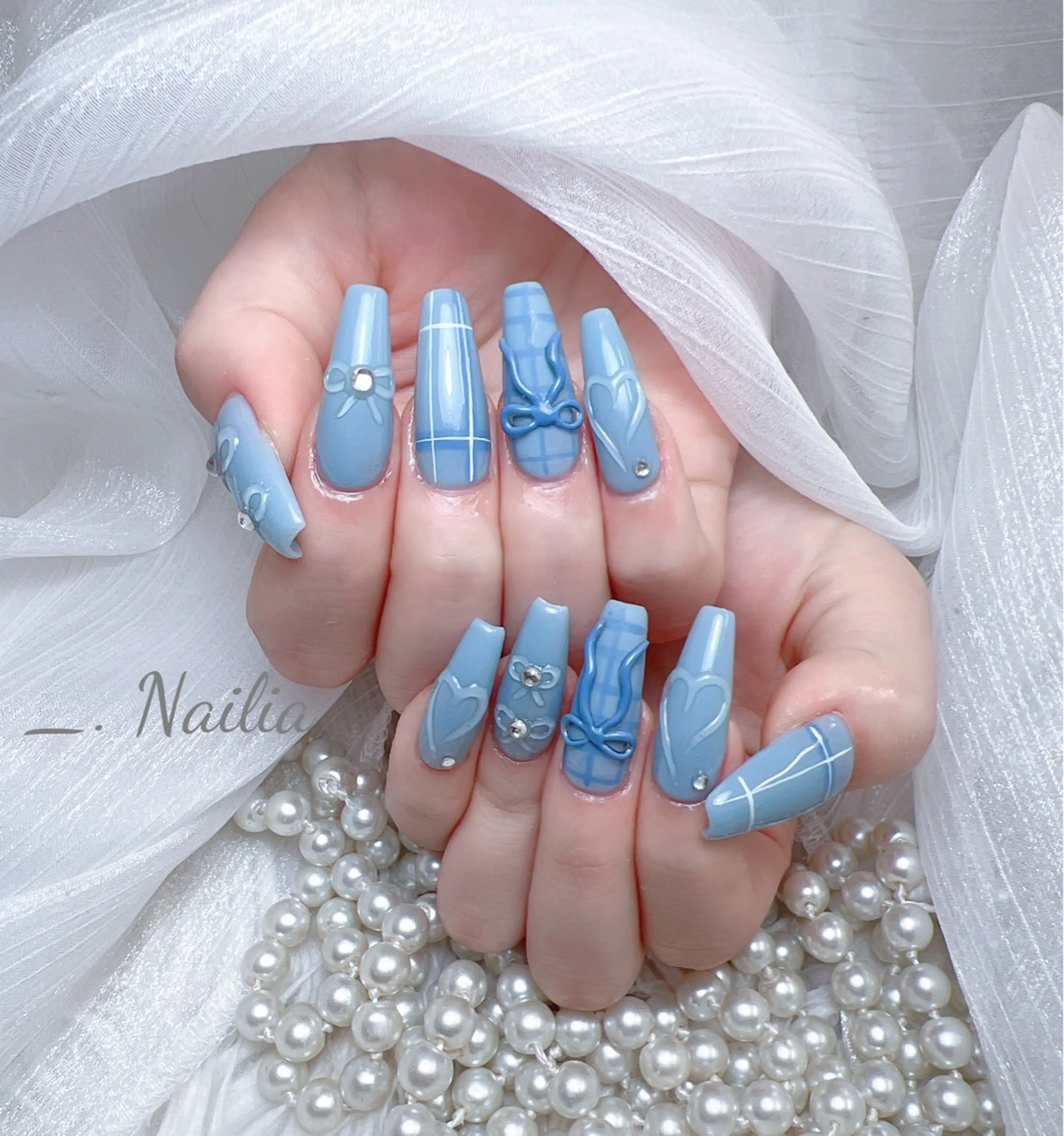 ネイル ジェルネイル 韓国ネイル パラジェル Nailia nail salonのネイルデザイン