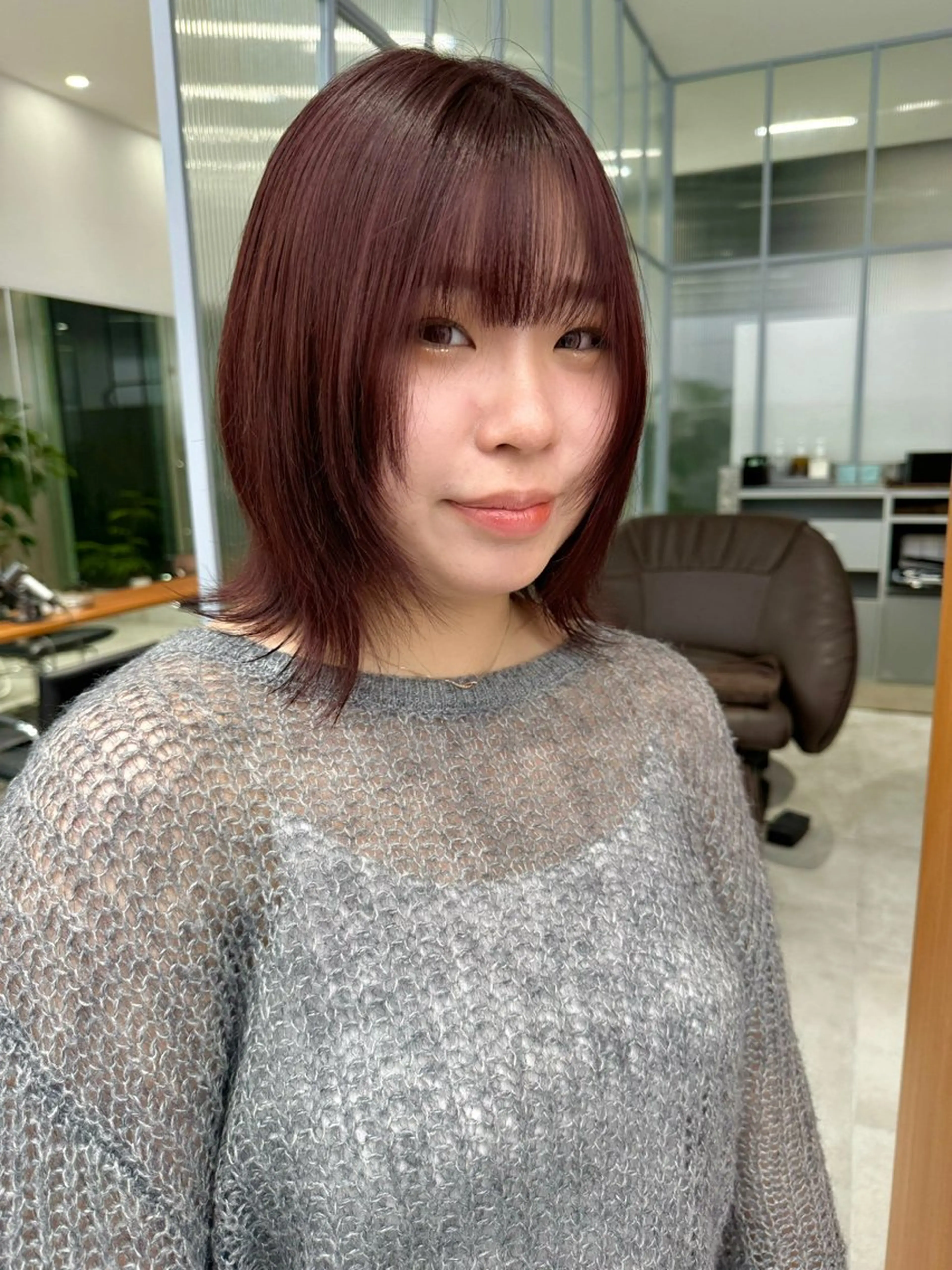 カラー ヘアカラー ひかり／ベージュ ／似合わせカットのヘアスタイル