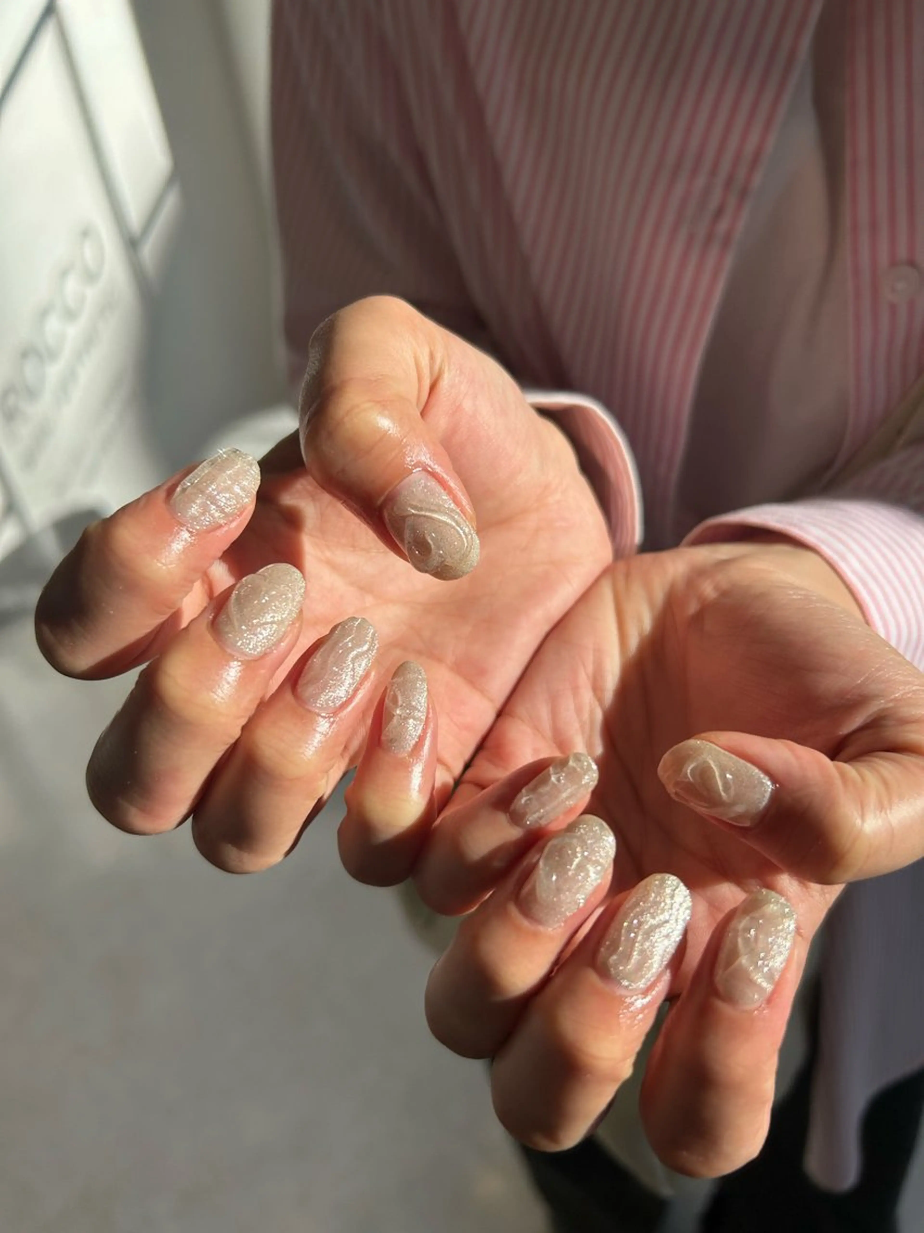 ネイル クリアネイル マグネットネイル Uzuki ／ROCCOnailのネイルデザイン