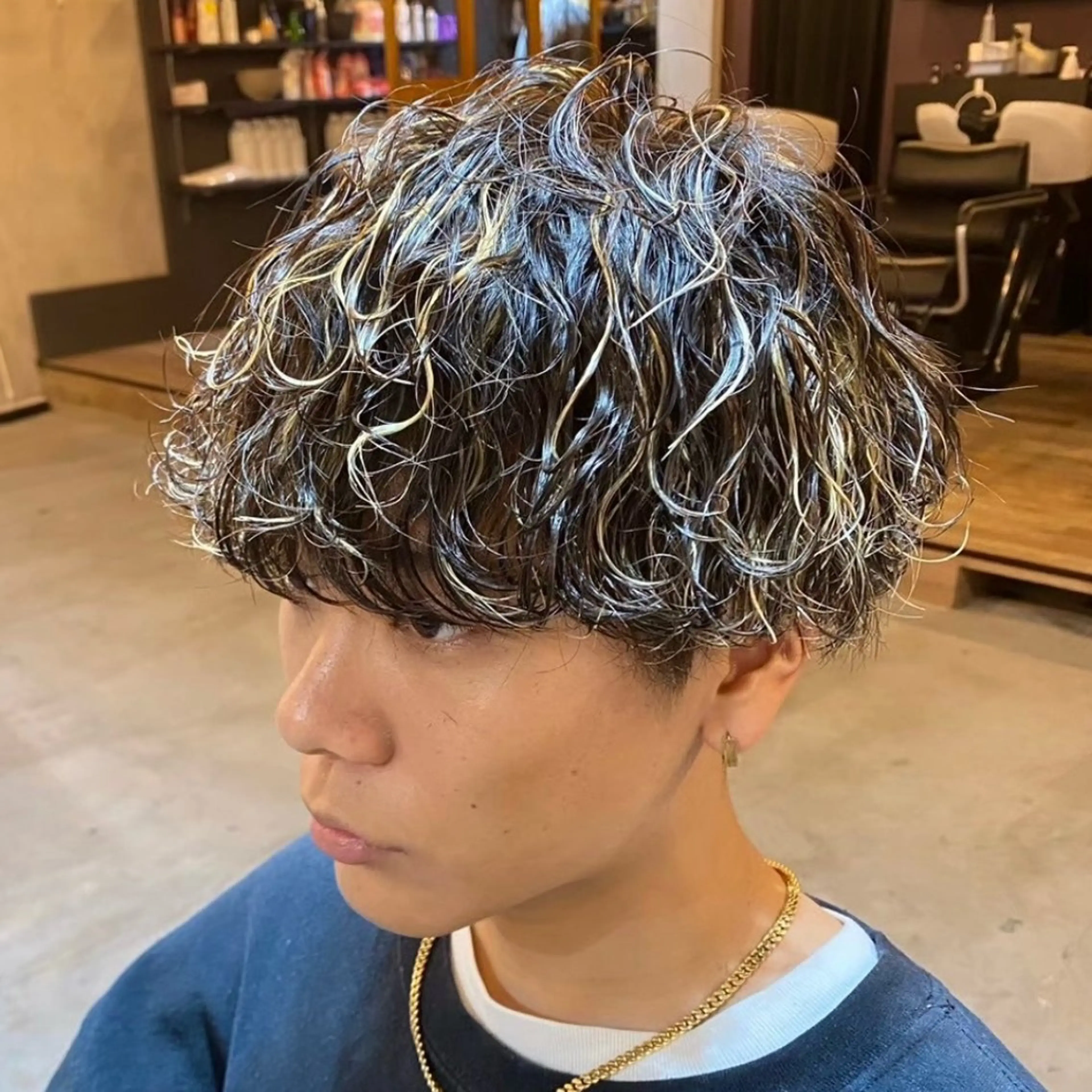 ショート パーマ メンズ カット ヘアカラー ツイスパ/ TAKUMIのヘアスタイル