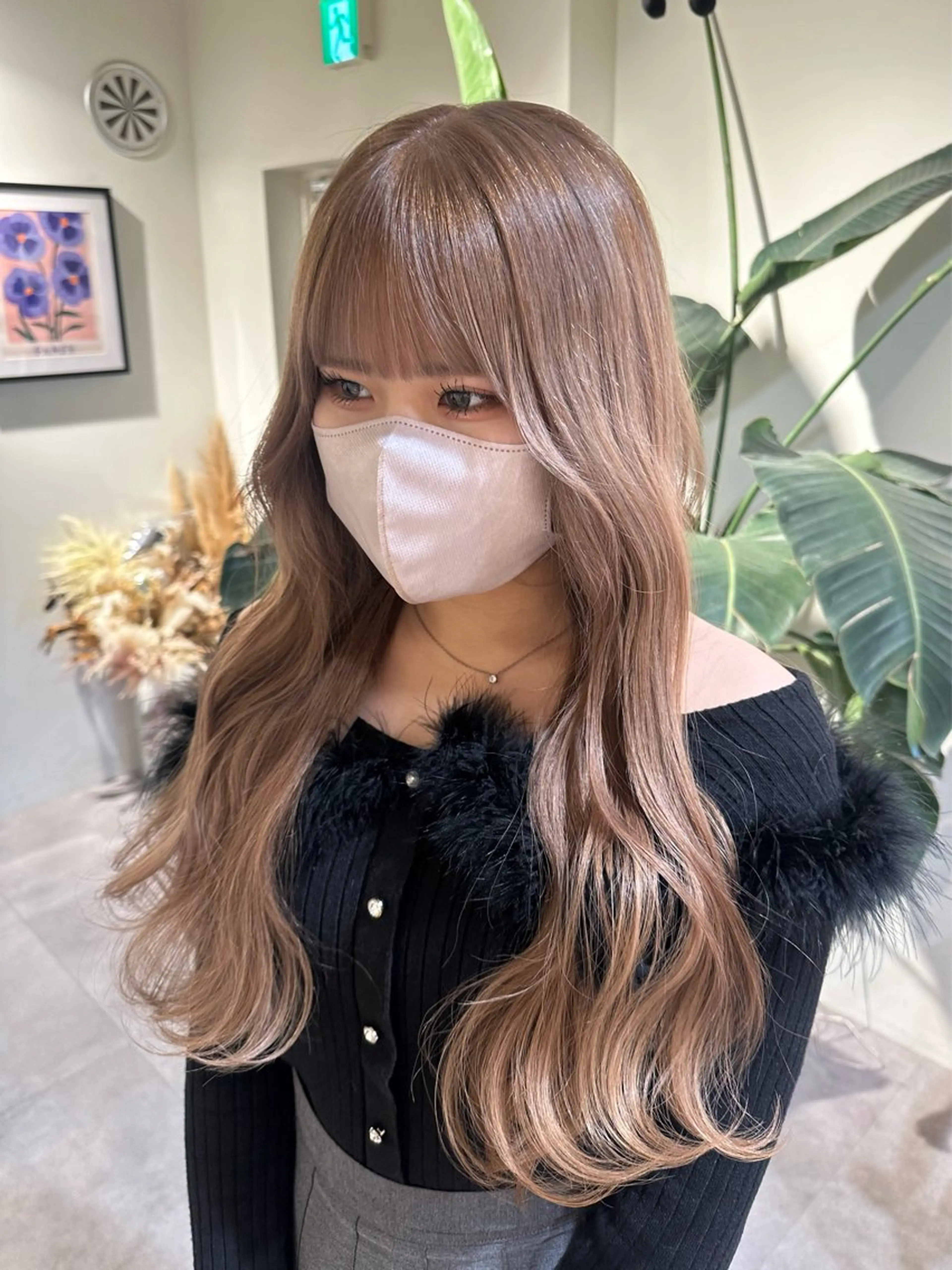 ロング カラー ヘアカラー HANAME 原宿美容室のヘアスタイル