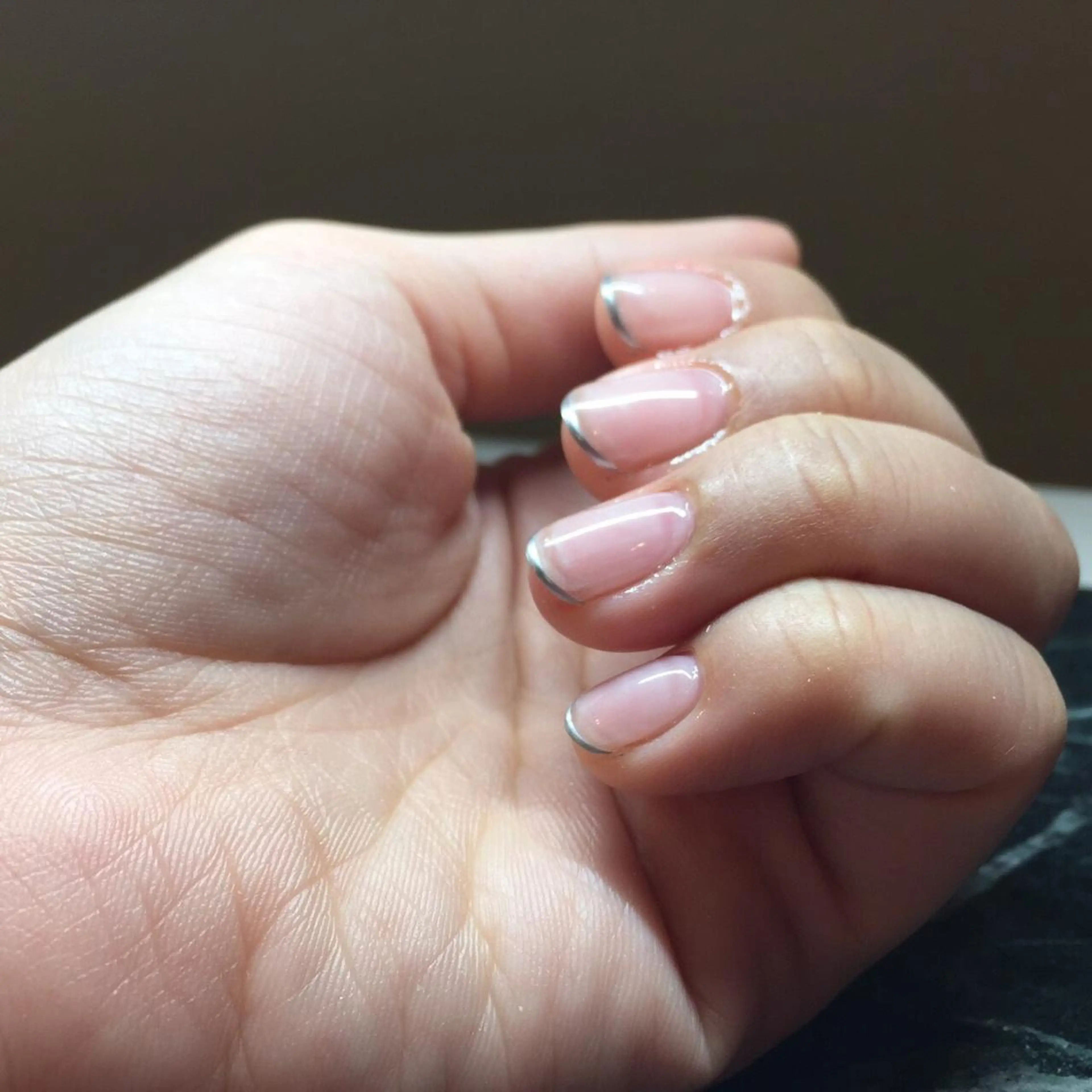 ネイル フレンチネイル シルバー The Next...所属・TheNext kitahorieのネイルデザイン