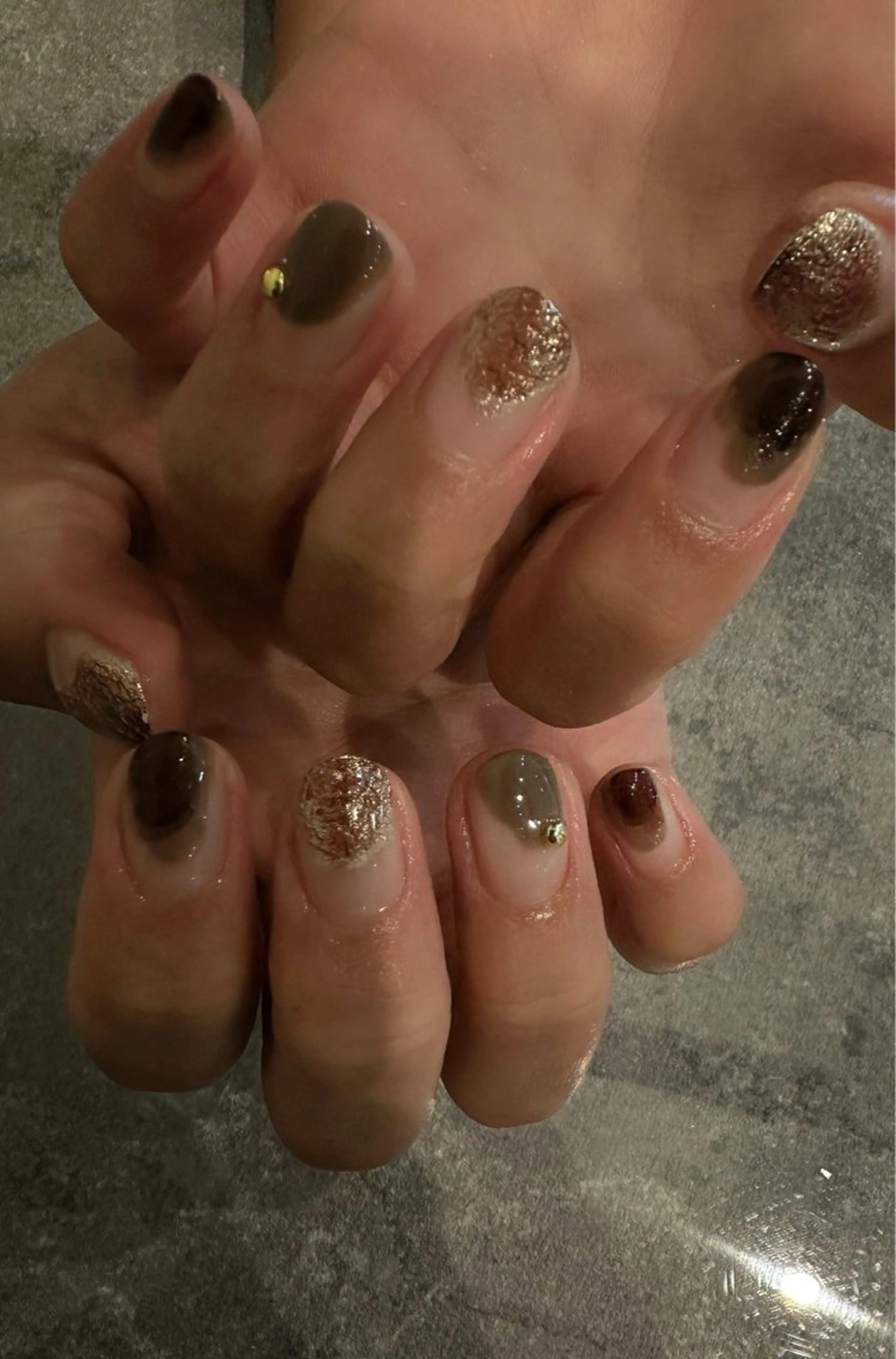 ネイル ボルドー ニュアンスネイル Sei ｜ cres nailのネイルデザイン