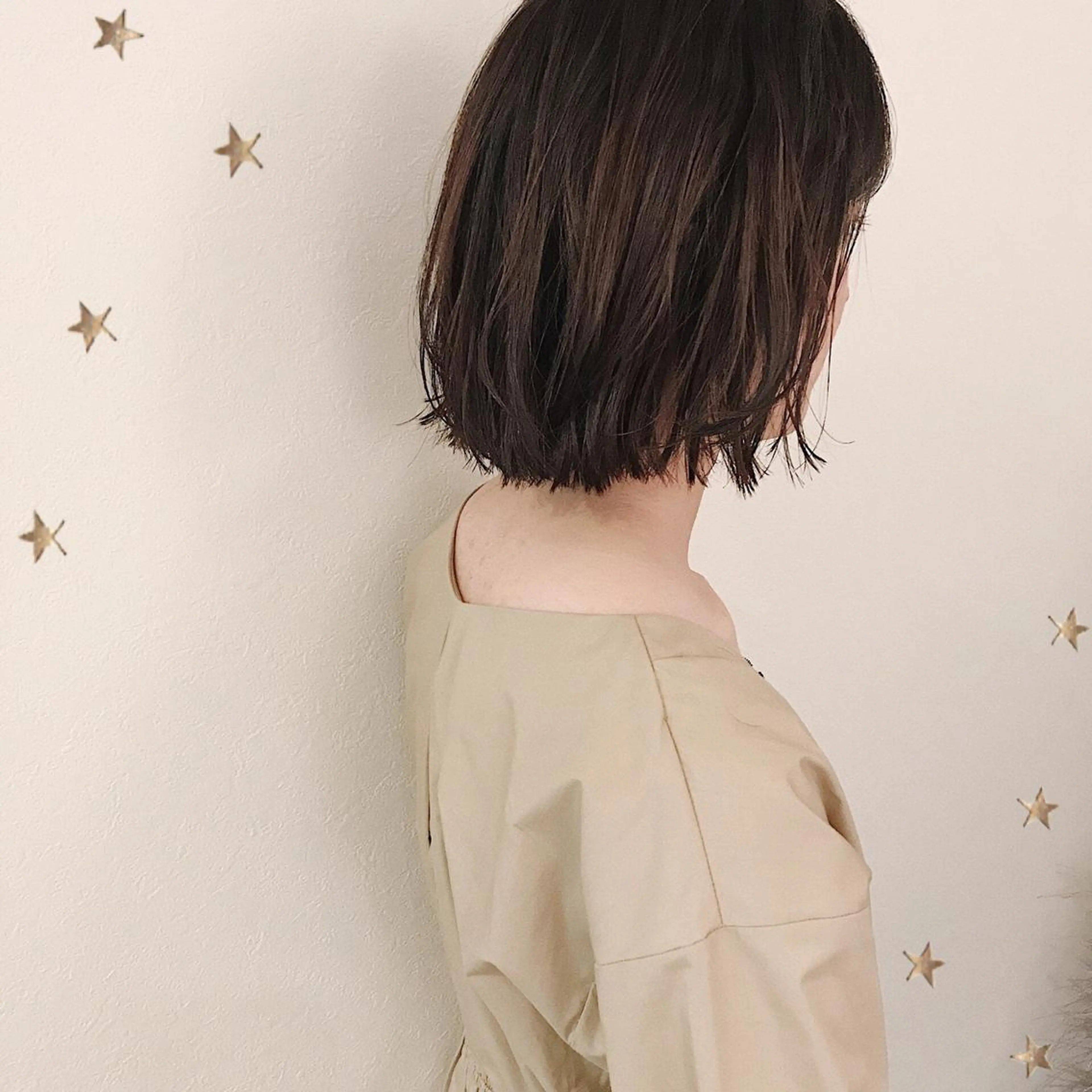 ミディアム カラー カット ヘアカラー 市川 千夏のヘアスタイル