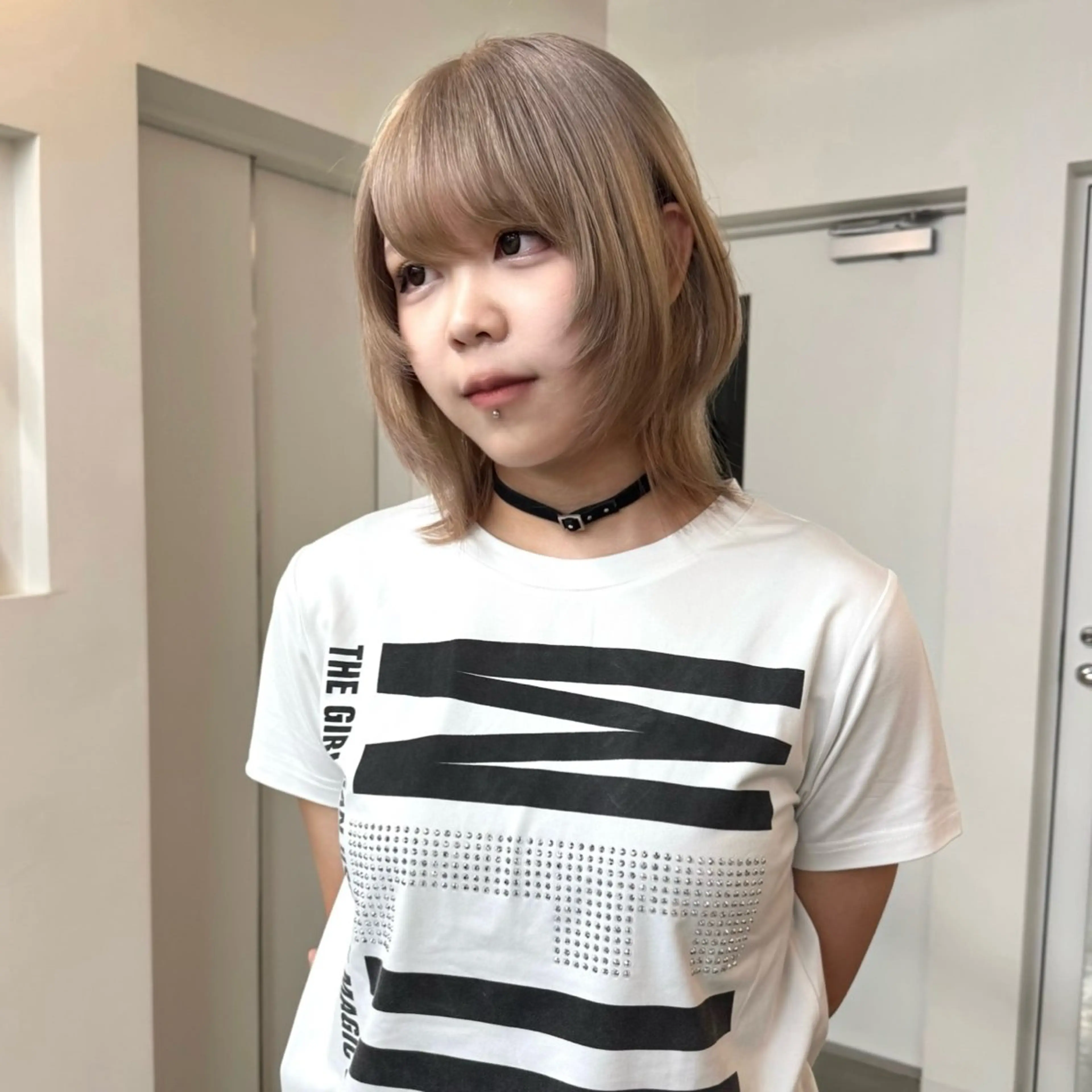 ミディアム カラー ベージュカラー カットモデル୨୧大阪 梅田タカシマリナ♡のヘアスタイル