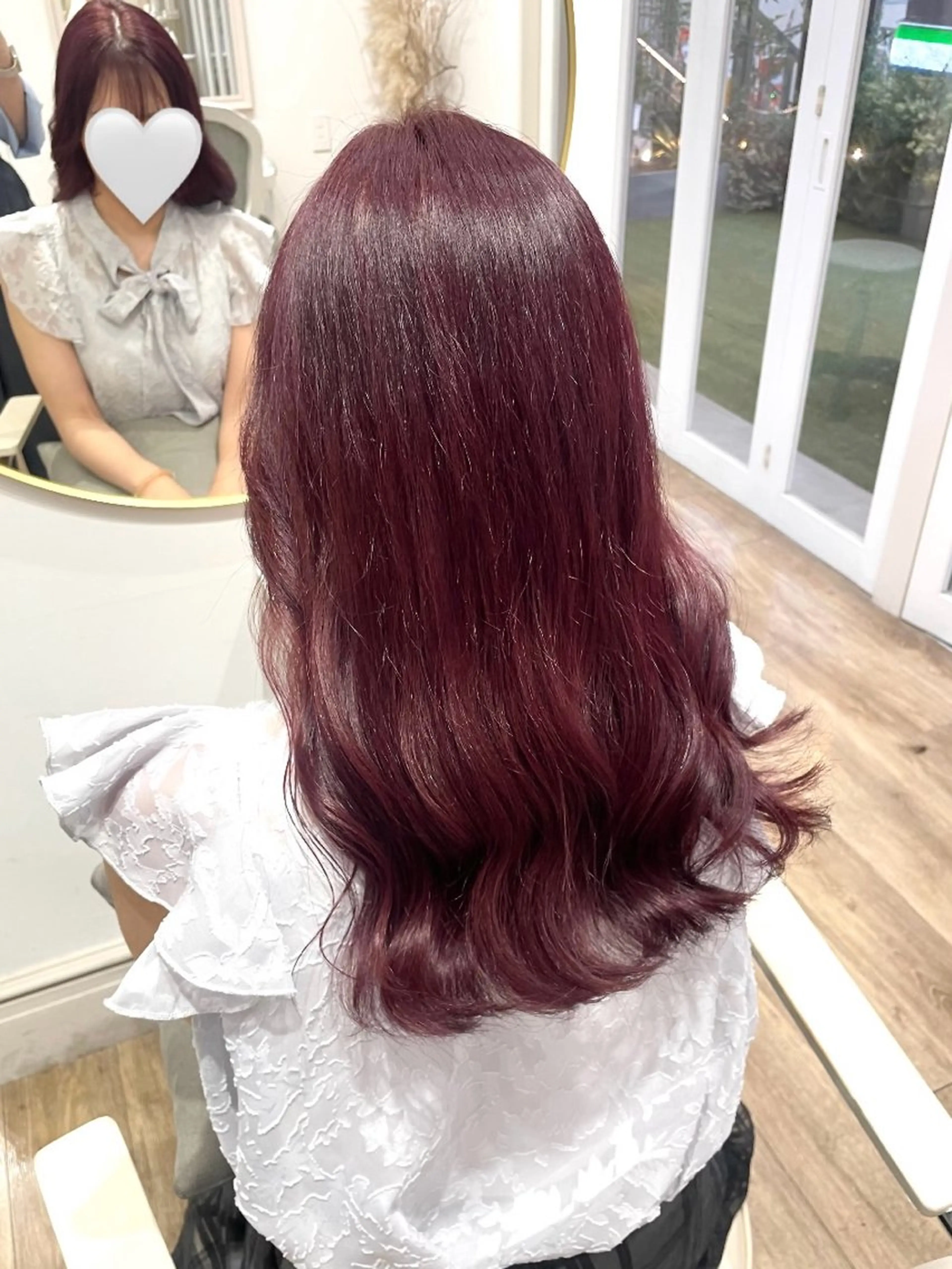 ロング ピンクラベンダー ヘアカラー トリートメント ももか /韓国style🖤のヘアスタイル