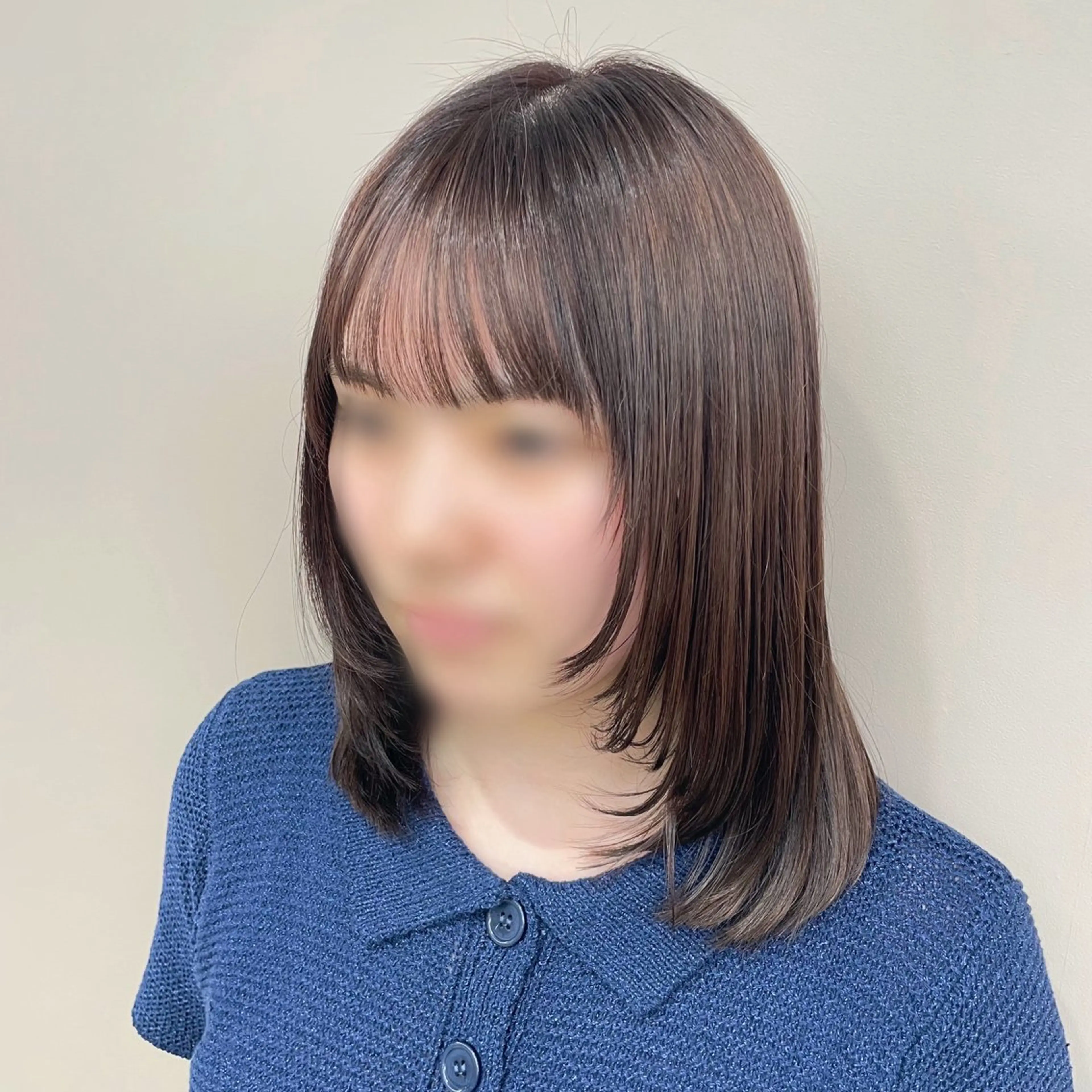 ミディアム カラー ヘアアレンジ 韓国風ヘア レイヤーカット 古沢 みづきのヘアスタイル