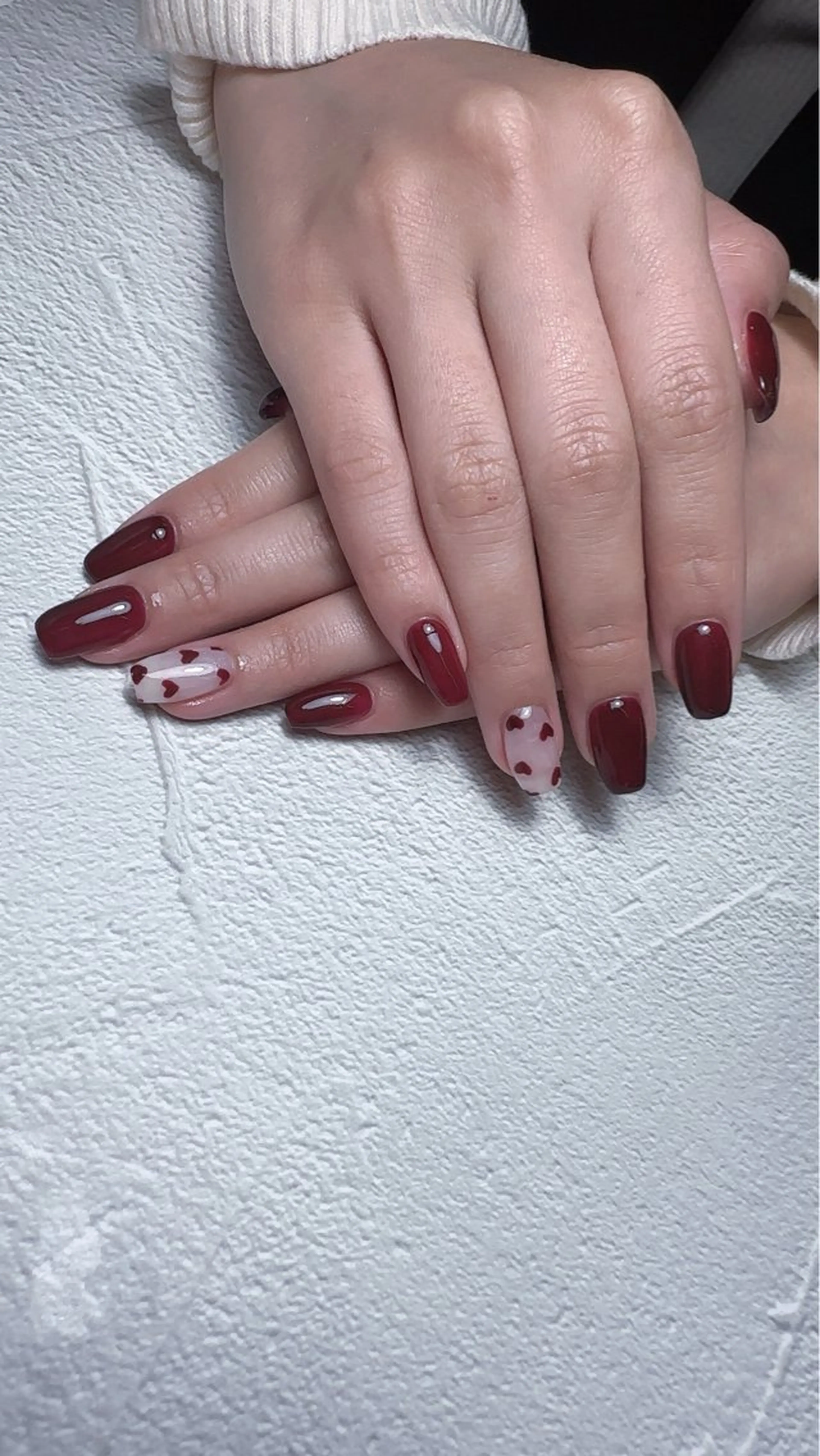 ネイル アートネイル ハート マグネットネイル 持ち込み ニュアンスネイル ハンドネイル Nailsalon Mimiy..♡のネイルデザイン