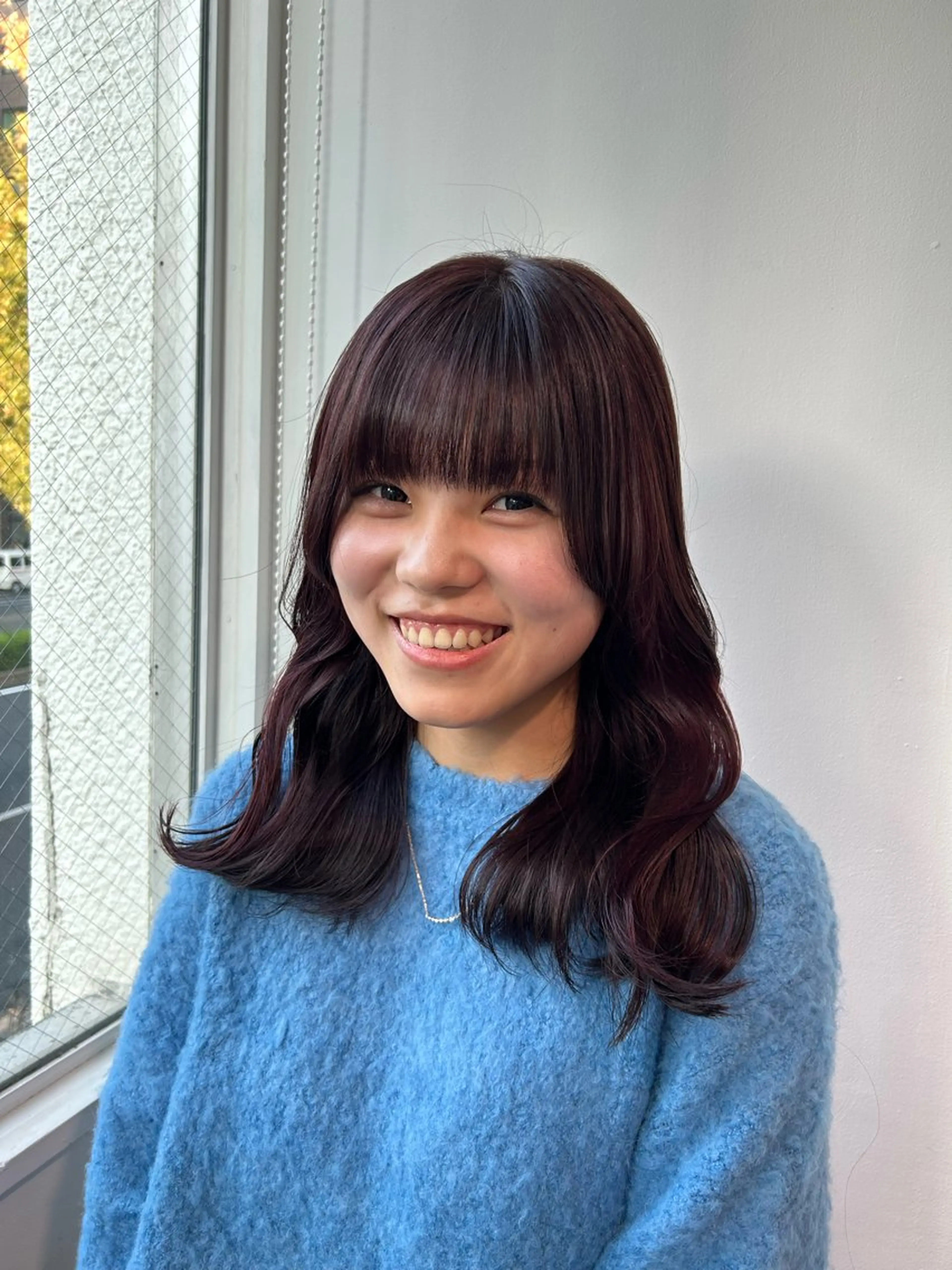 セミロング カラー ブリーチ ブリーチなしカラー ピンクカラー 愛結 暖色カラー🎀🩰のヘアスタイル