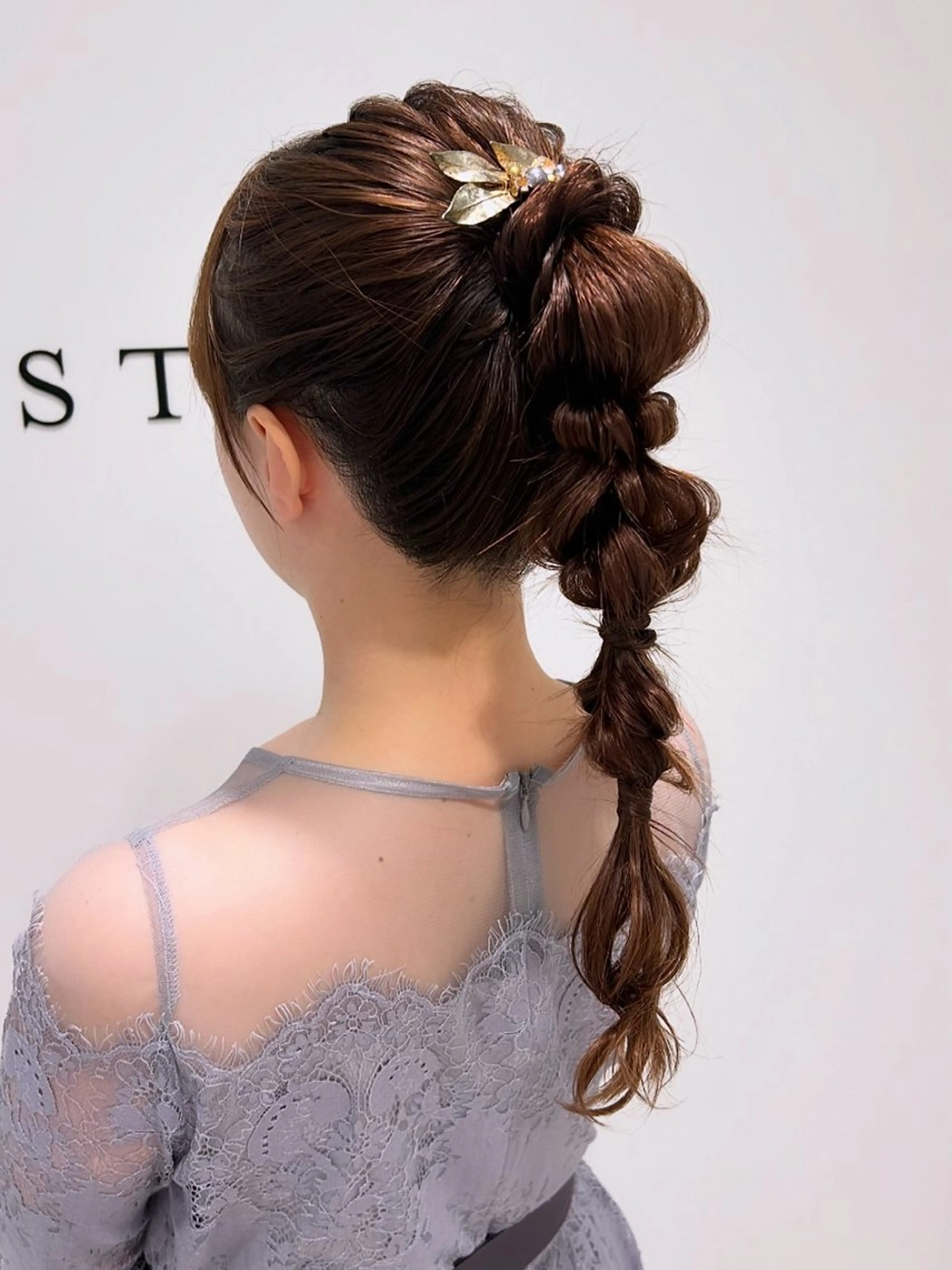 ヘアアレンジ ポニーテール 結婚式・ブライダル ヘアセット ヘアセット/ミニボブ /レイヤー 山田寛菜のヘアスタイル