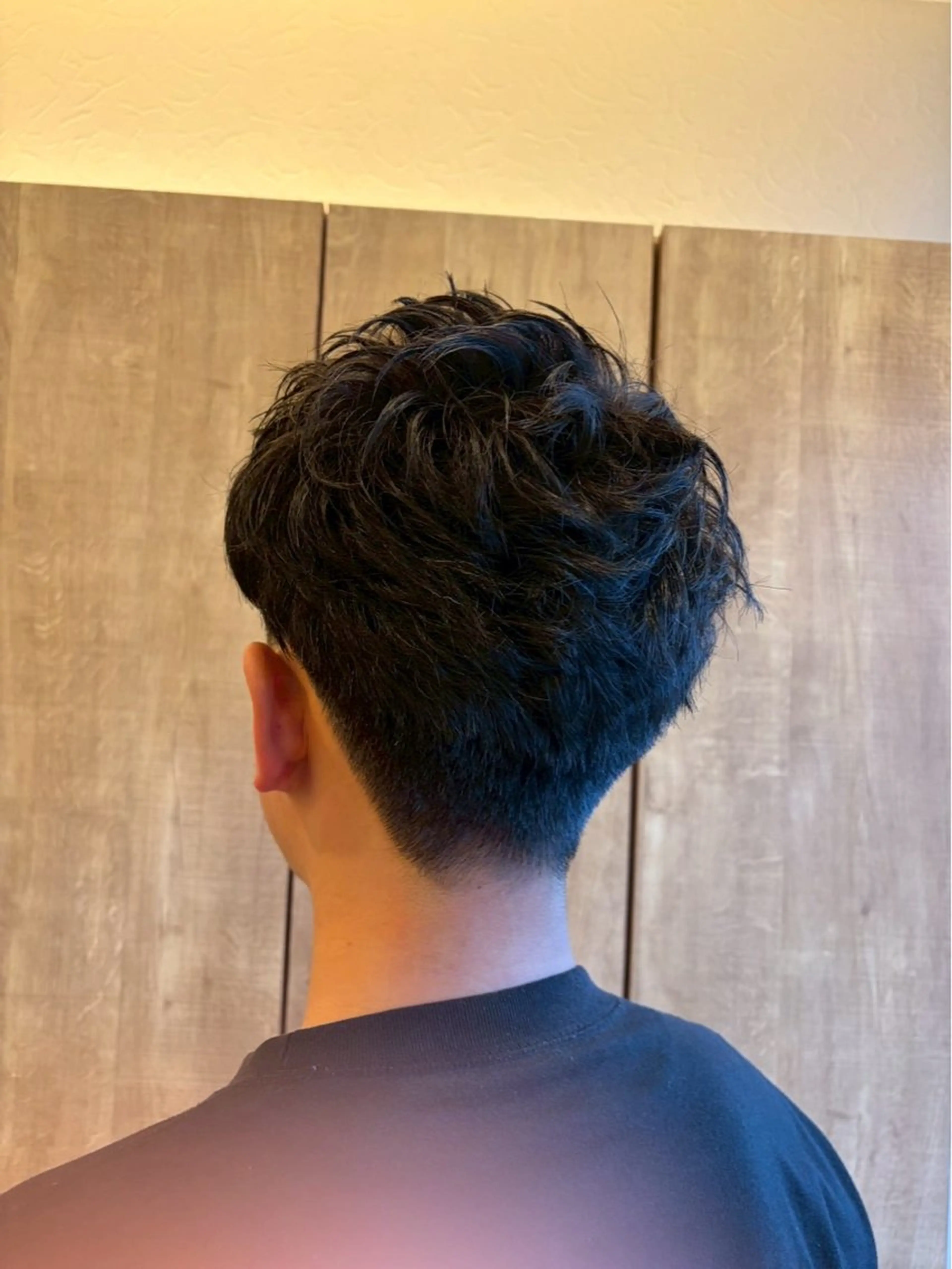 大学生メンズカット＋ニュアンスパーマ¥2750-の写真