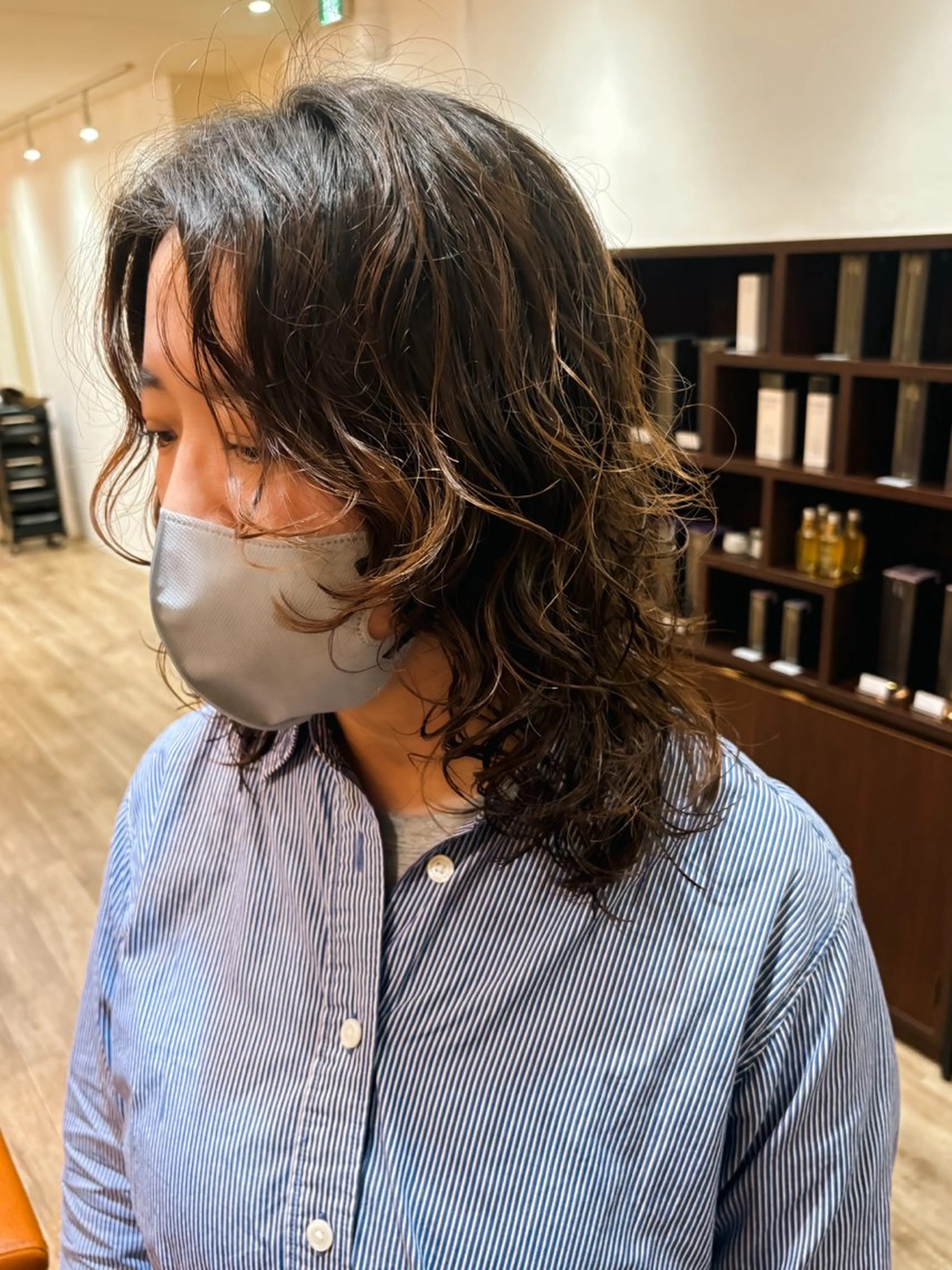 ミディアム パーマ カット パーマ トリートメント enVOGUE🌀 宮本泰周のヘアスタイル