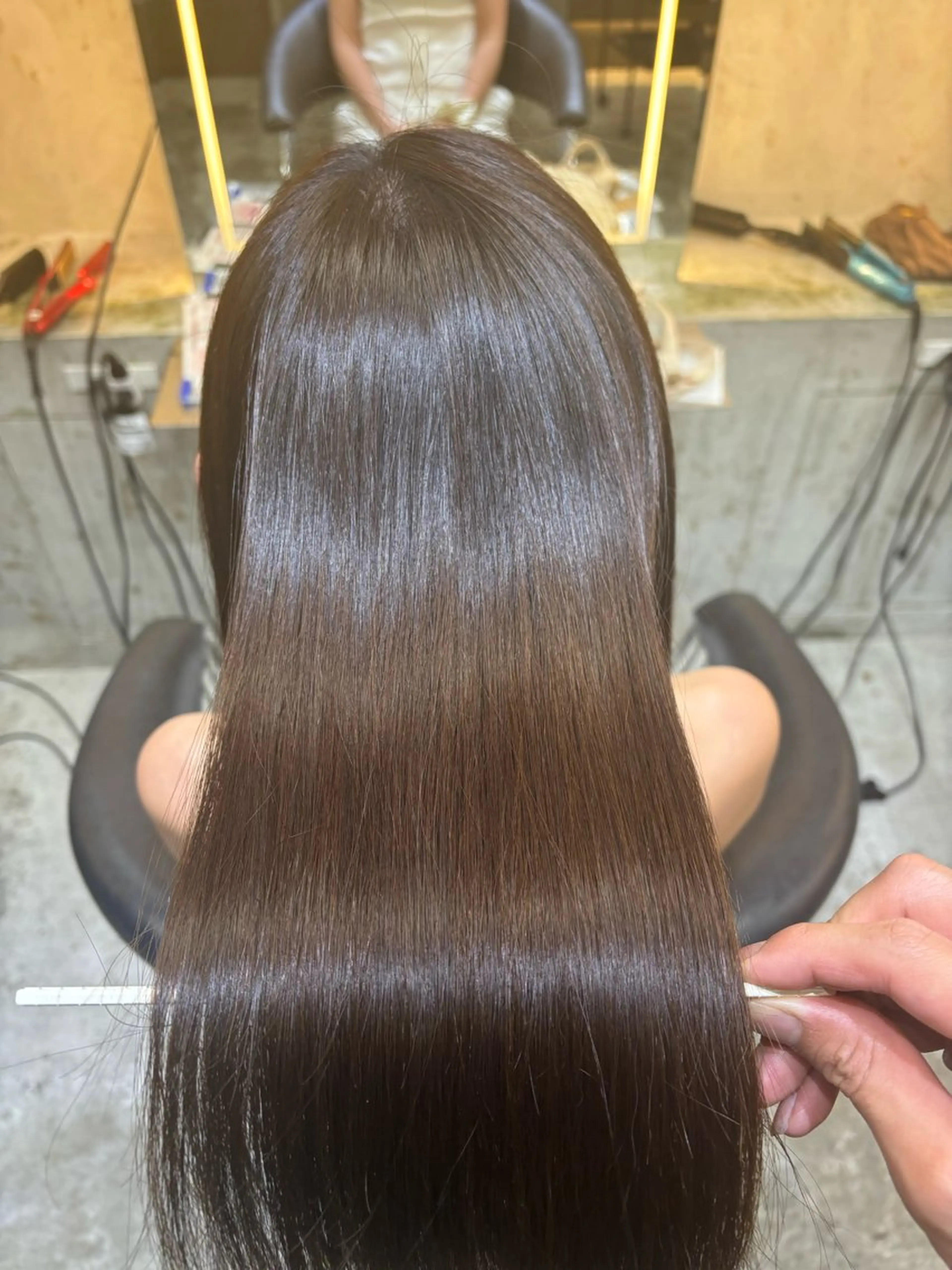 ロング 縮毛矯正 うる艶縮毛カラー✨ たいよう☀️のヘアスタイル