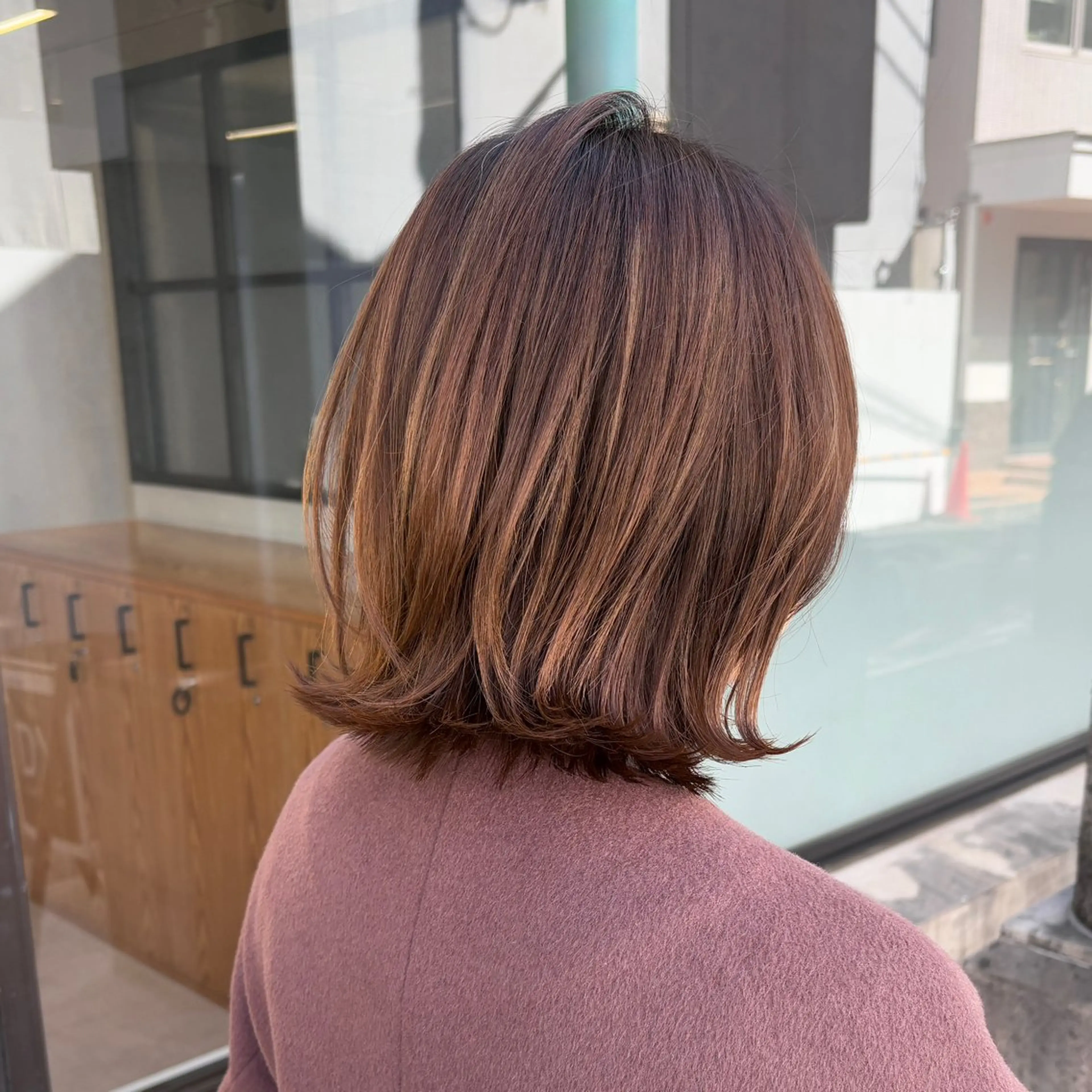 ミディアム カラー ハイライトカラー ハイライト カット ヘアカラー DX SHARE SALON所属・matka白髪ぼかし 大人ヘア/KEIKOのヘアスタイル