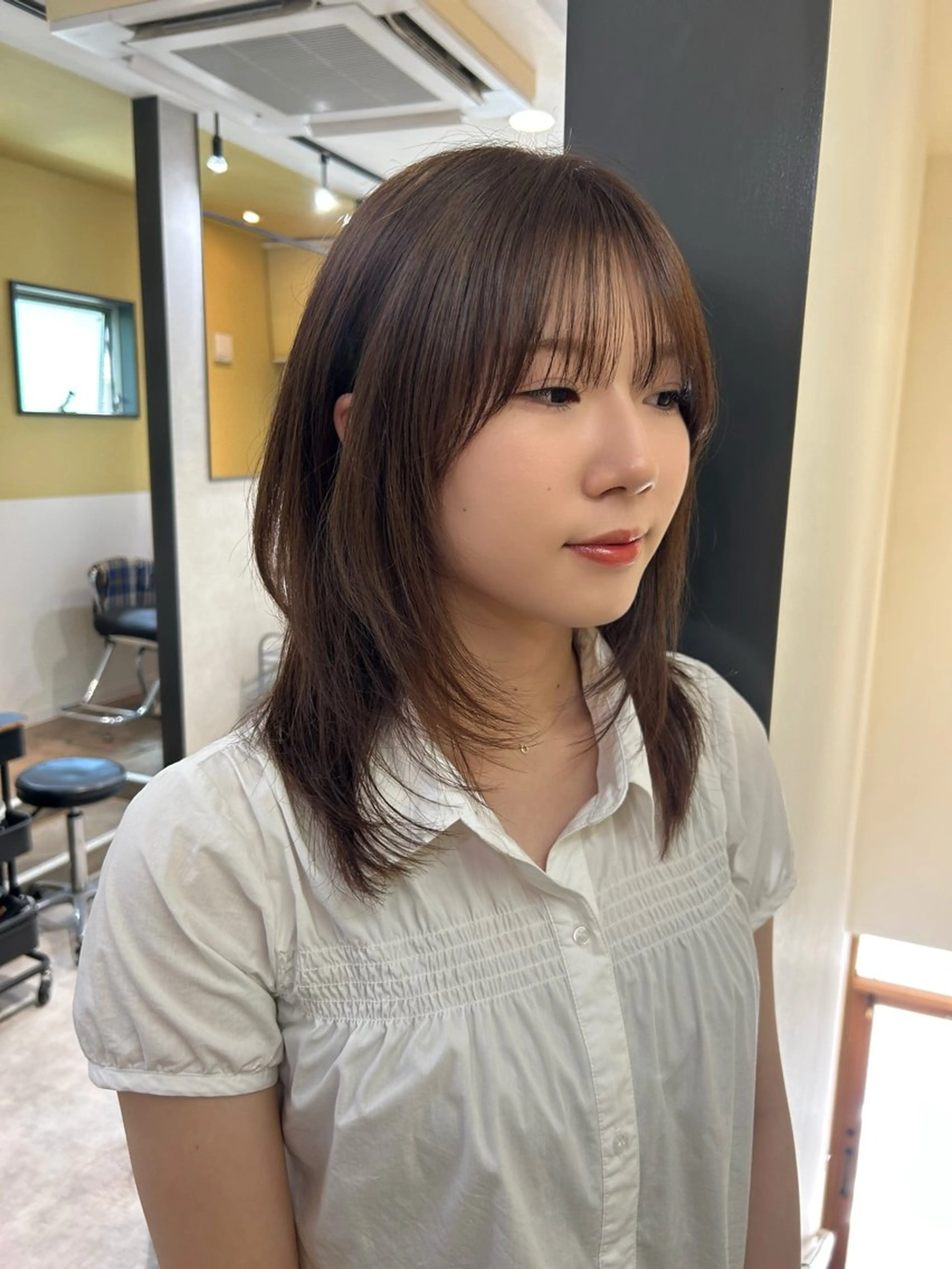 ミディアム カラー ハッシュカット カット ヘアカラー トリートメント hub hair レイヤー/透明感のヘアスタイル