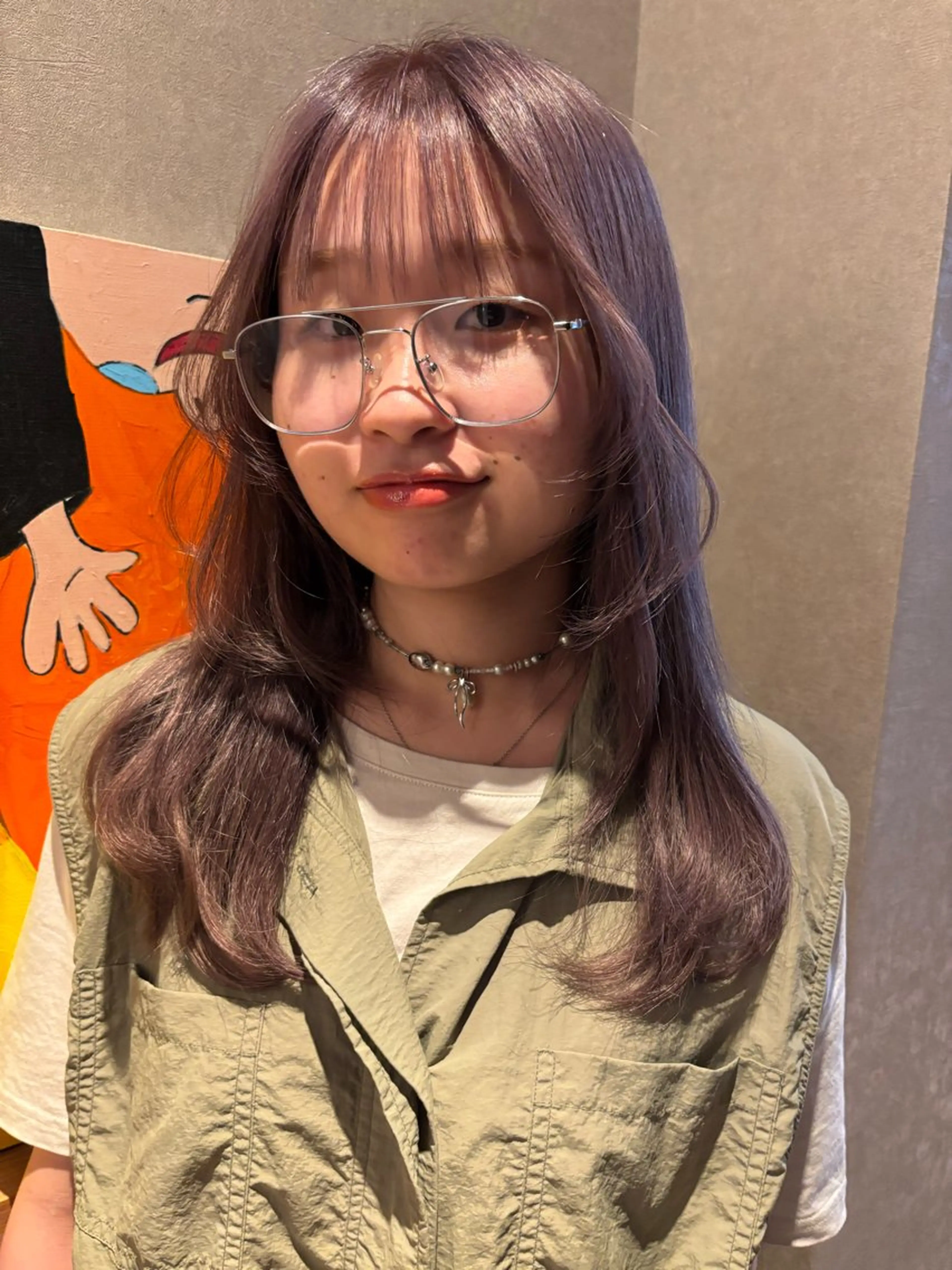 ミディアム カラー カット ヘアカラー トリートメント Wカラー/レイヤー /ボブ/otohaのヘアスタイル