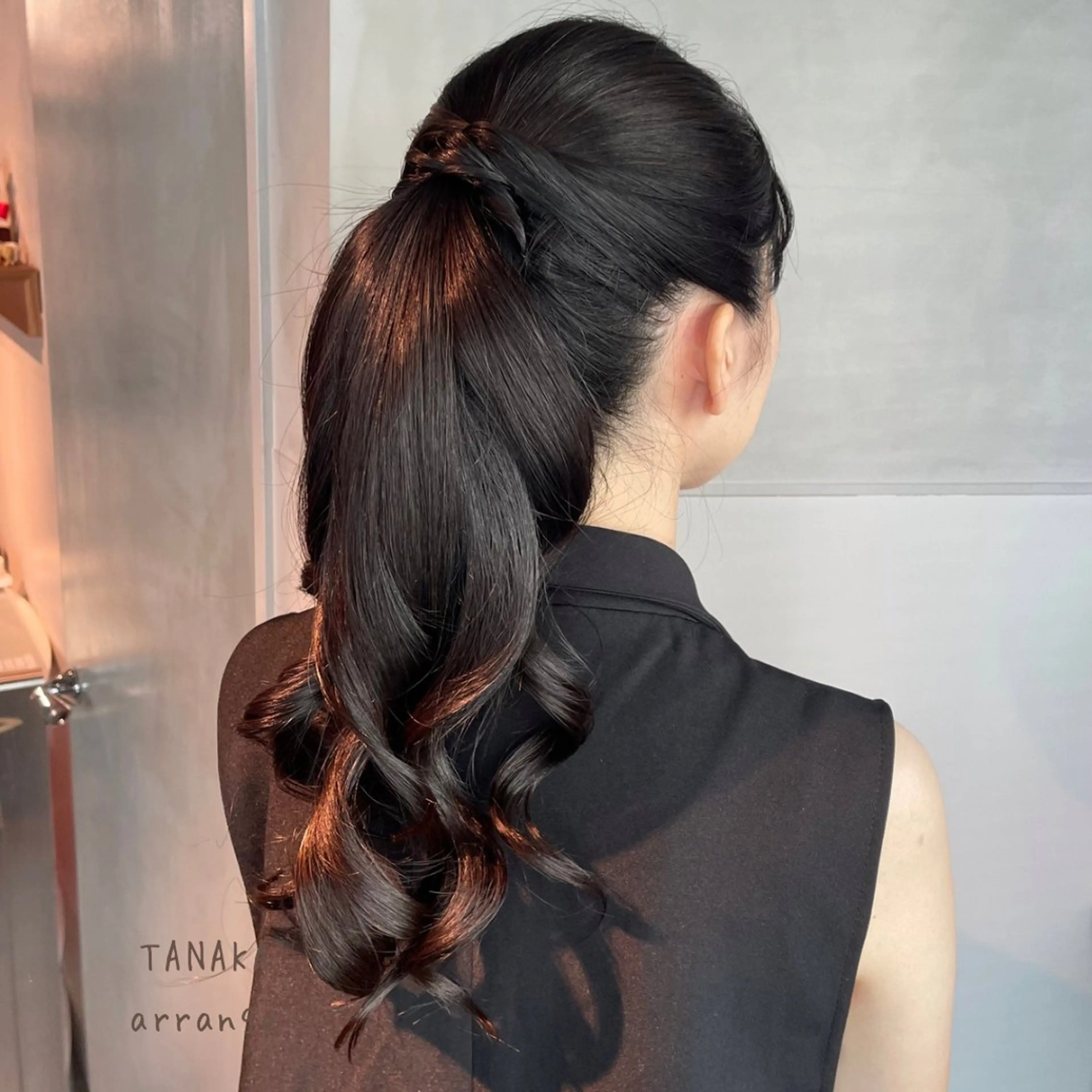 ヘアアレンジ ポニーテール 結婚式・ブライダル 卒業式のヘアスタイル ヘアセット charm《銀座》 ヘアセット/縮毛矯正のヘアスタイル